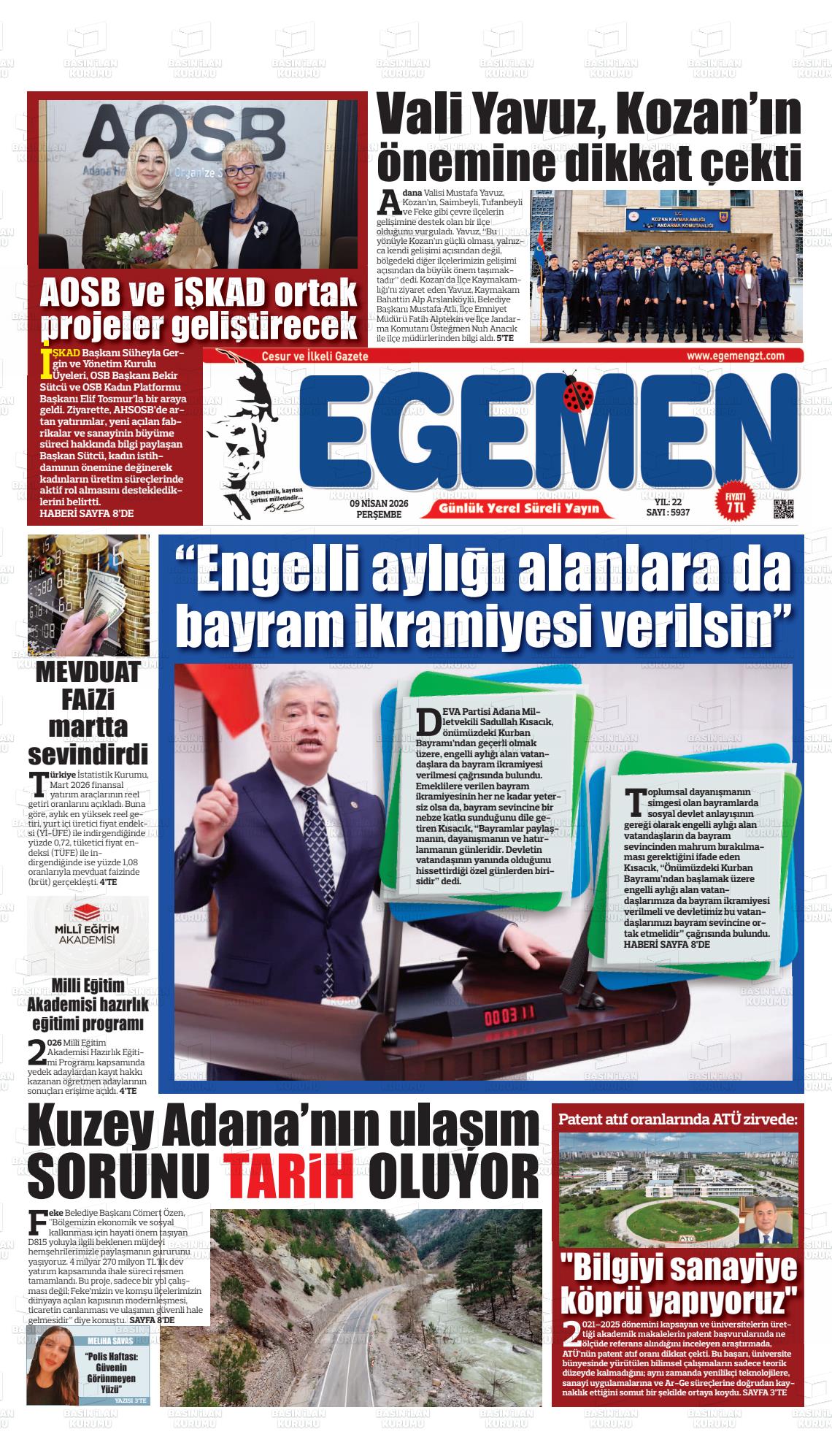 Adana Egemen 09.04.2026