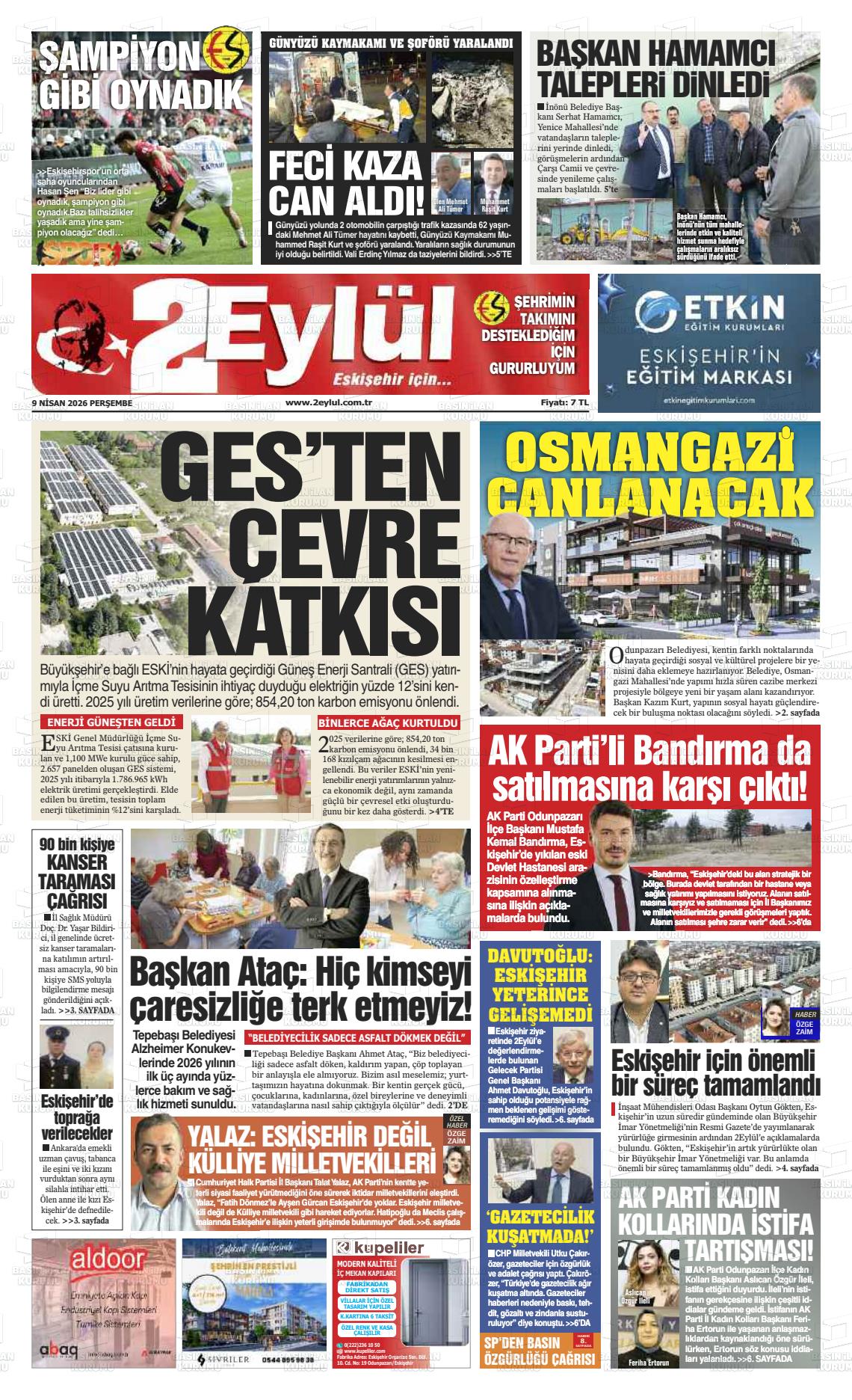 Eskisehir 2 Eylul 09.04.2026