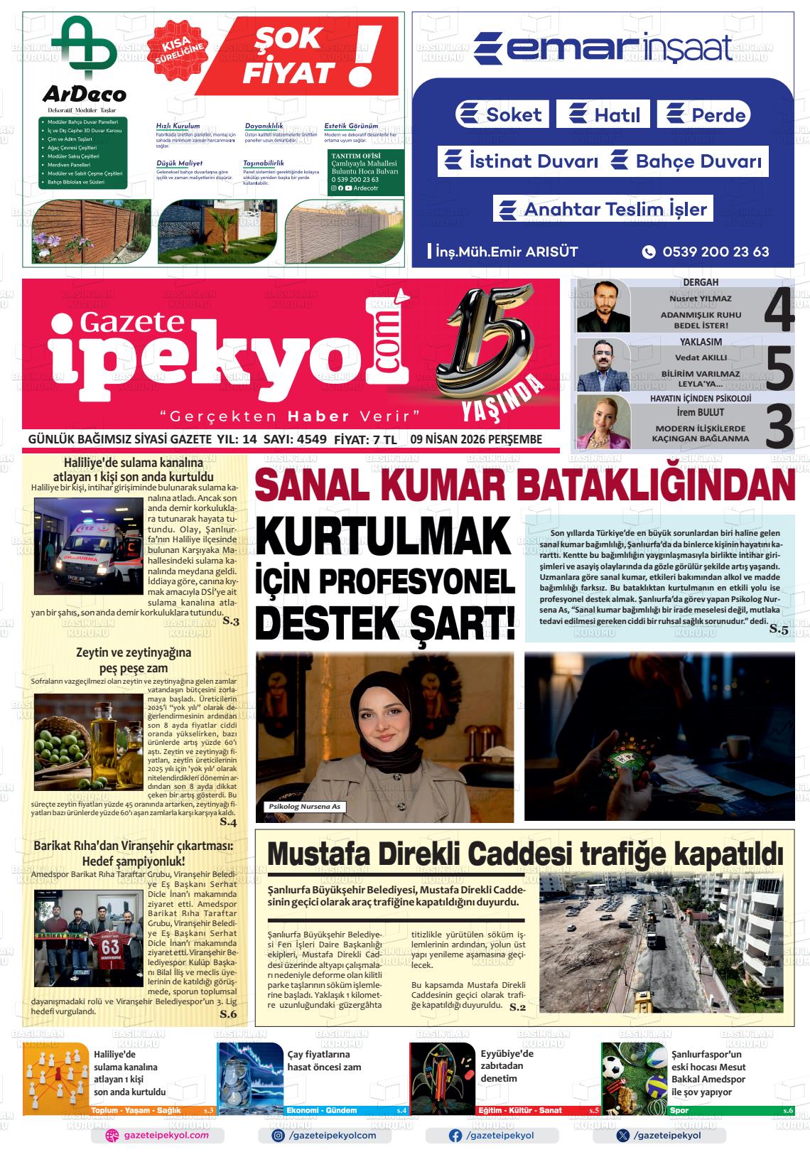 Sanliurfa Gazeteipekyol 09.04.2026
