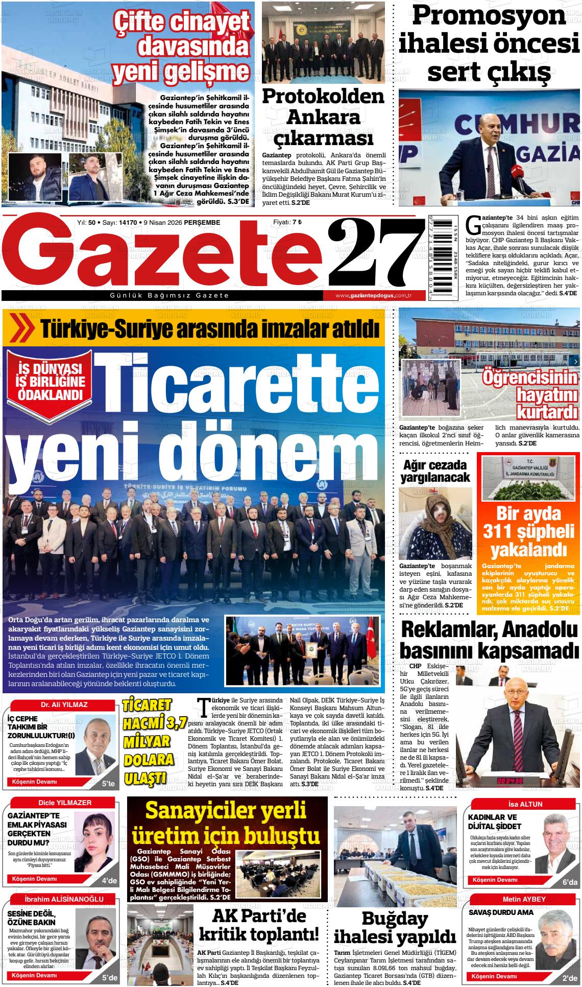 Gaziantep Dogus 09.04.2026