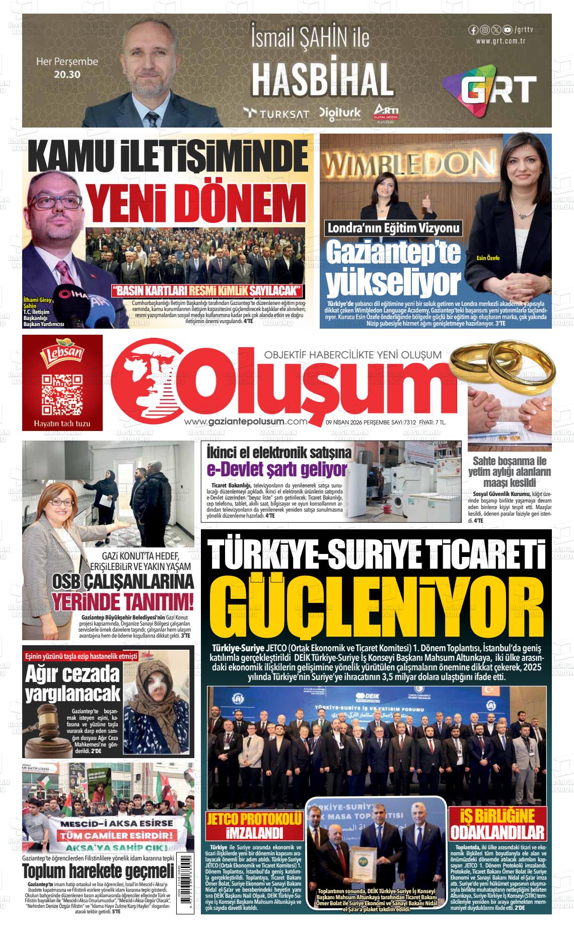 Gaziantep Olusum 09.04.2026