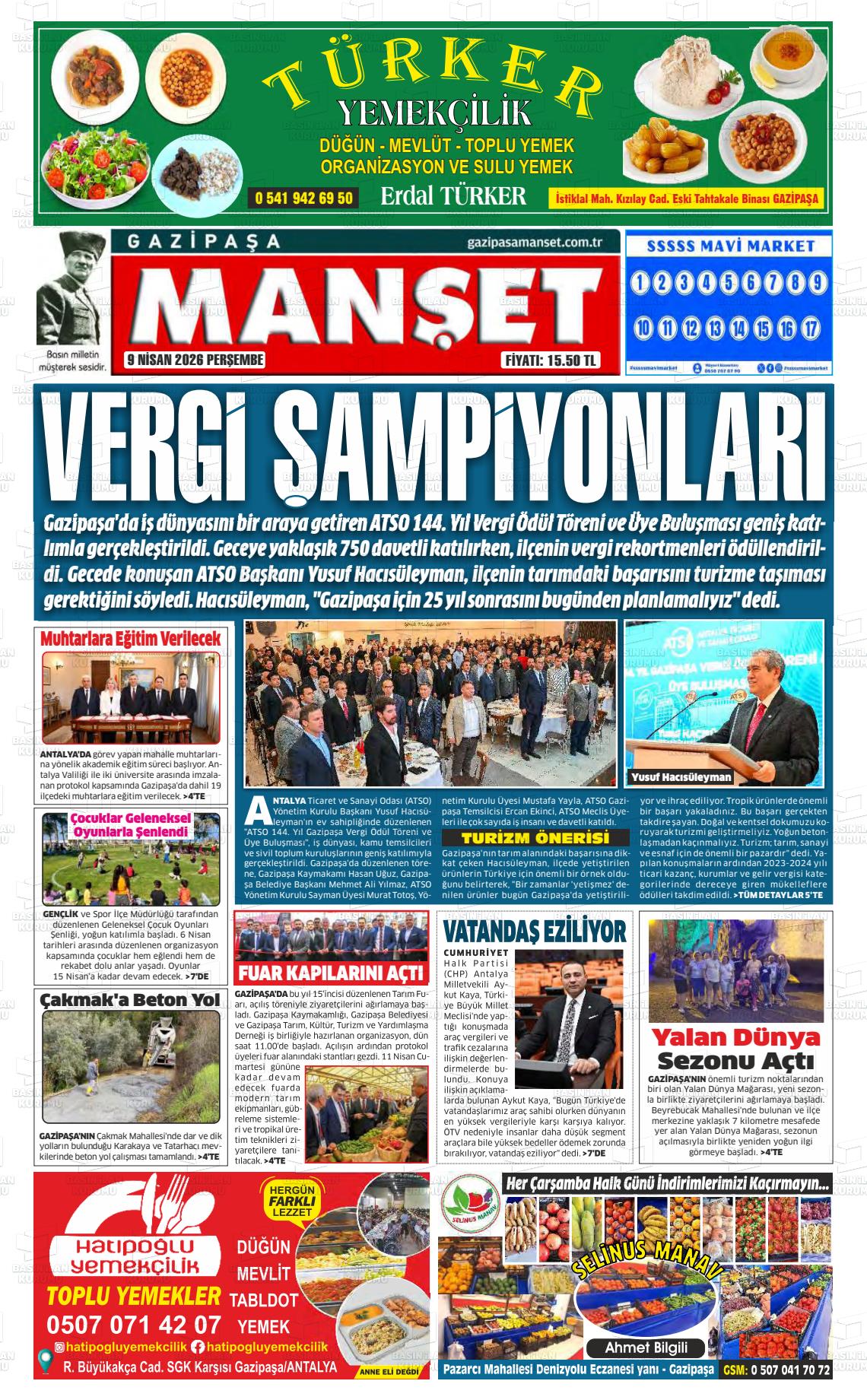 Antalya Gazipasamanset 09.04.2026
