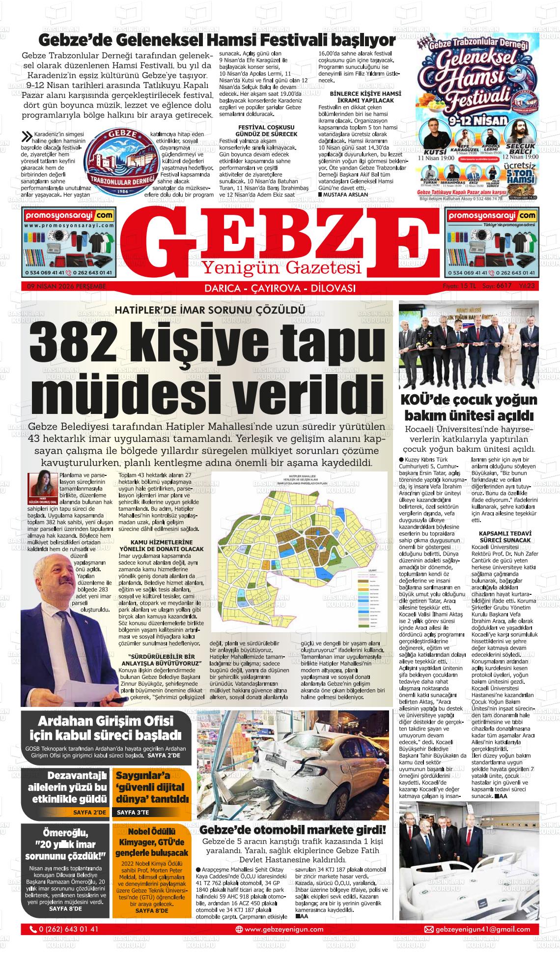 Kocaeli Gebzeyenigun 09.04.2026