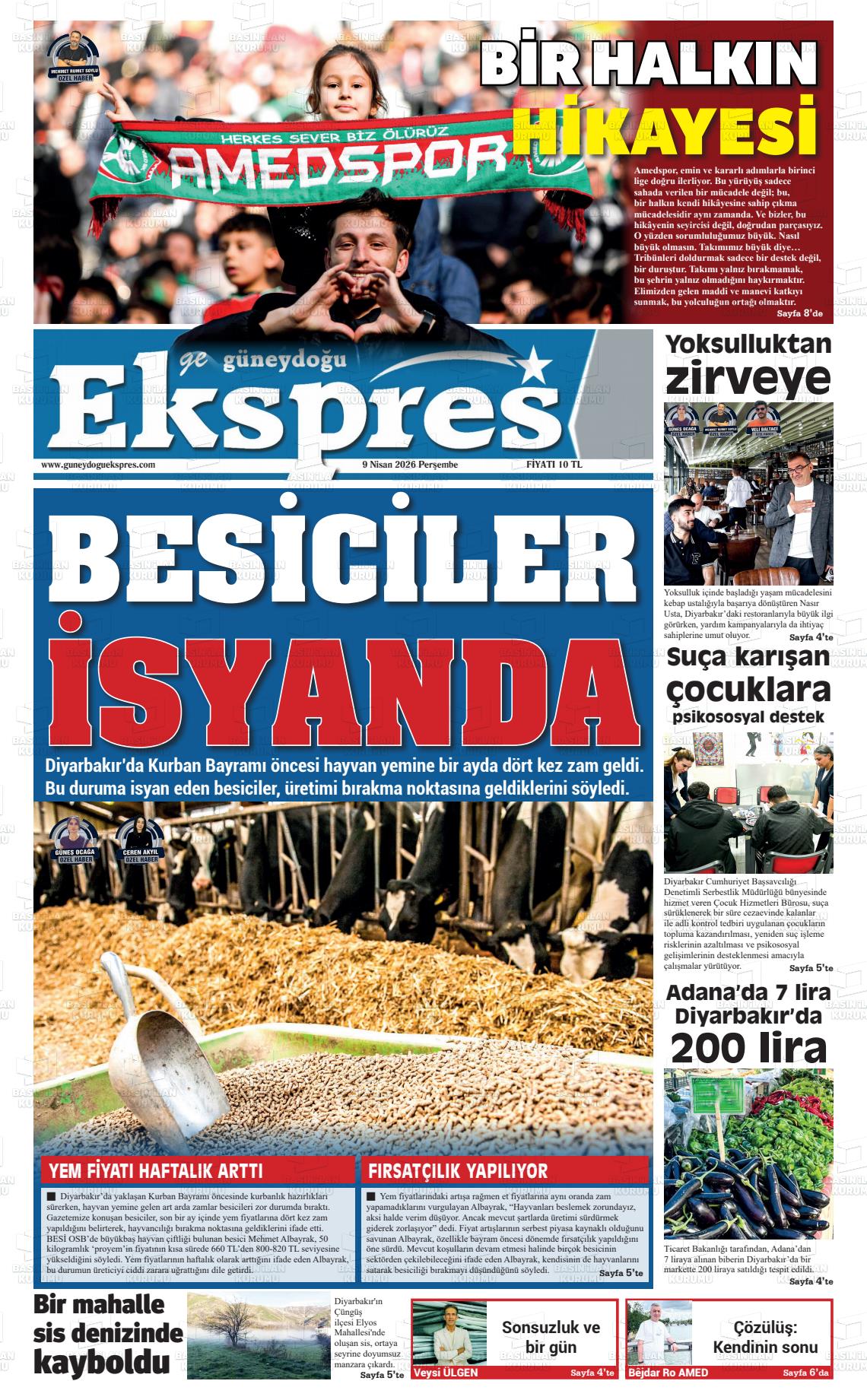 Diyarbakir Geguneydoguekspres 09.04.2026