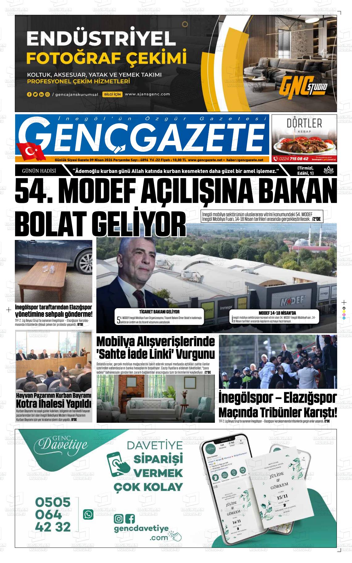 Bursa Gencgazete 09.04.2026