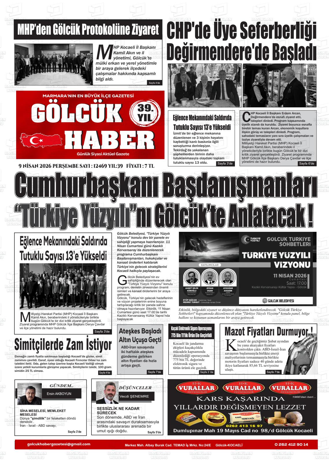 Kocaeli Golcukhaber 09.04.2026