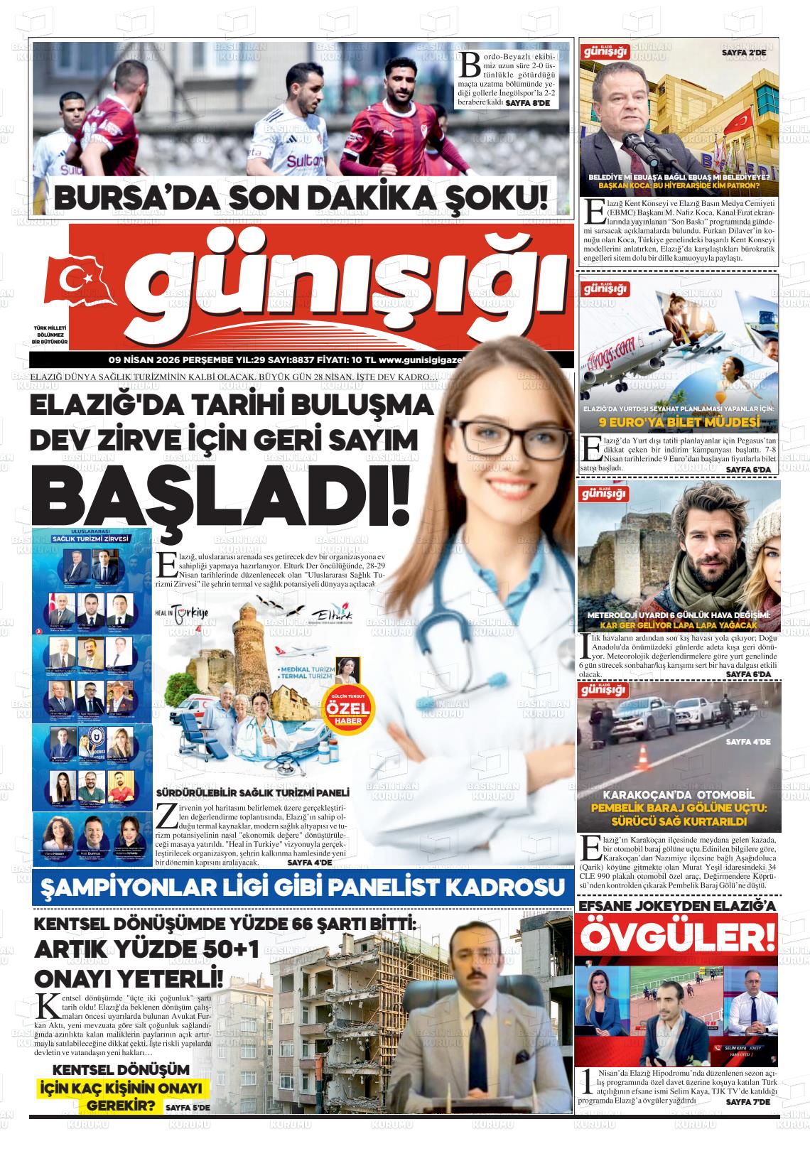 Elazig Gunisigi 09.04.2026