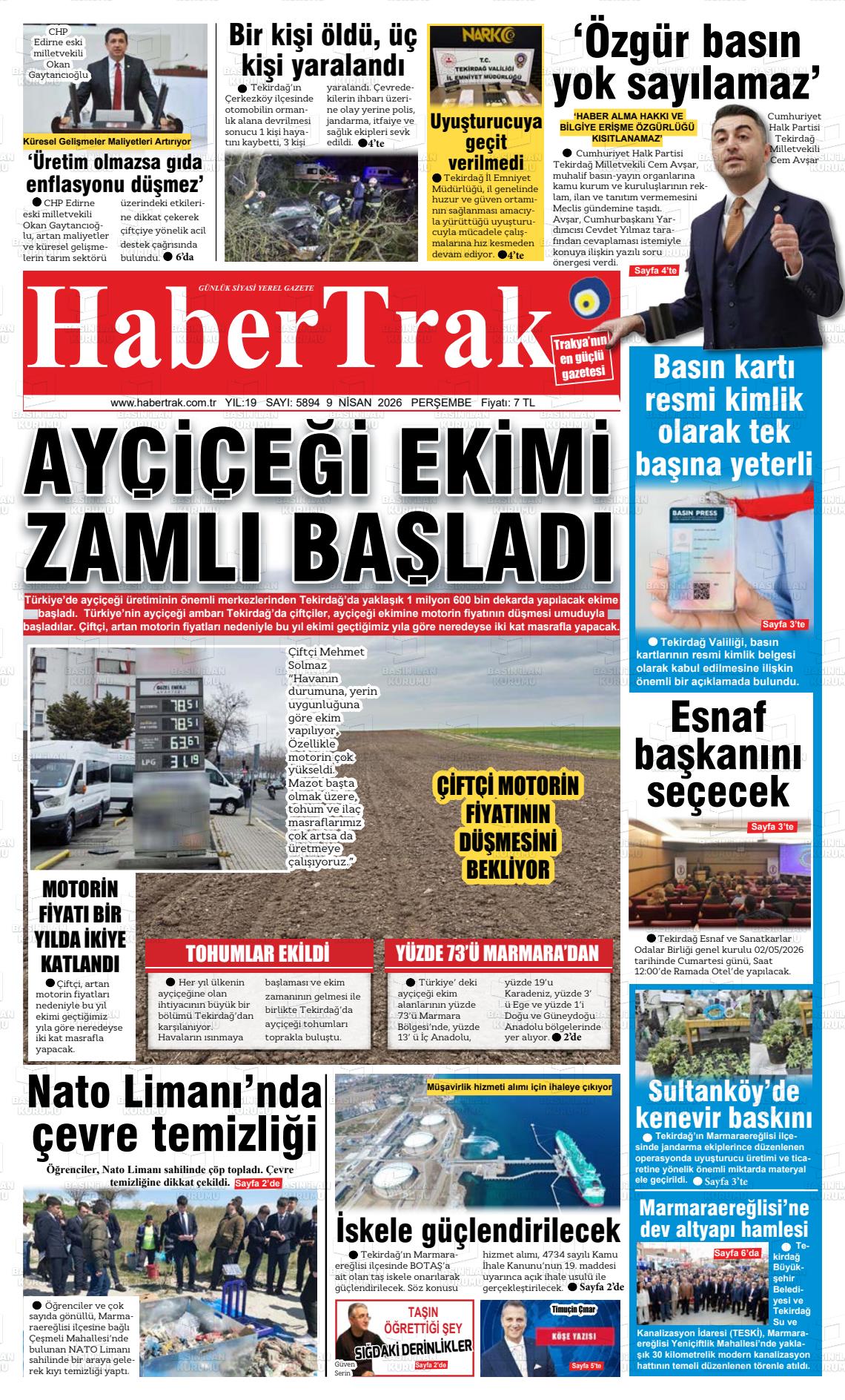 Tekirdag Habertrak 09.04.2026