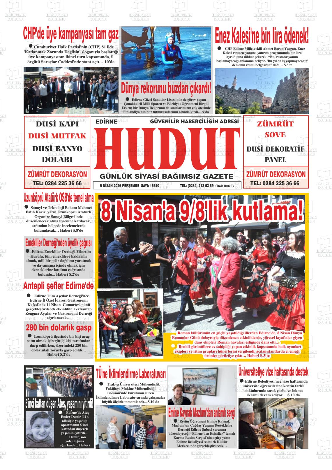 Edirne Hudut 09.04.2026