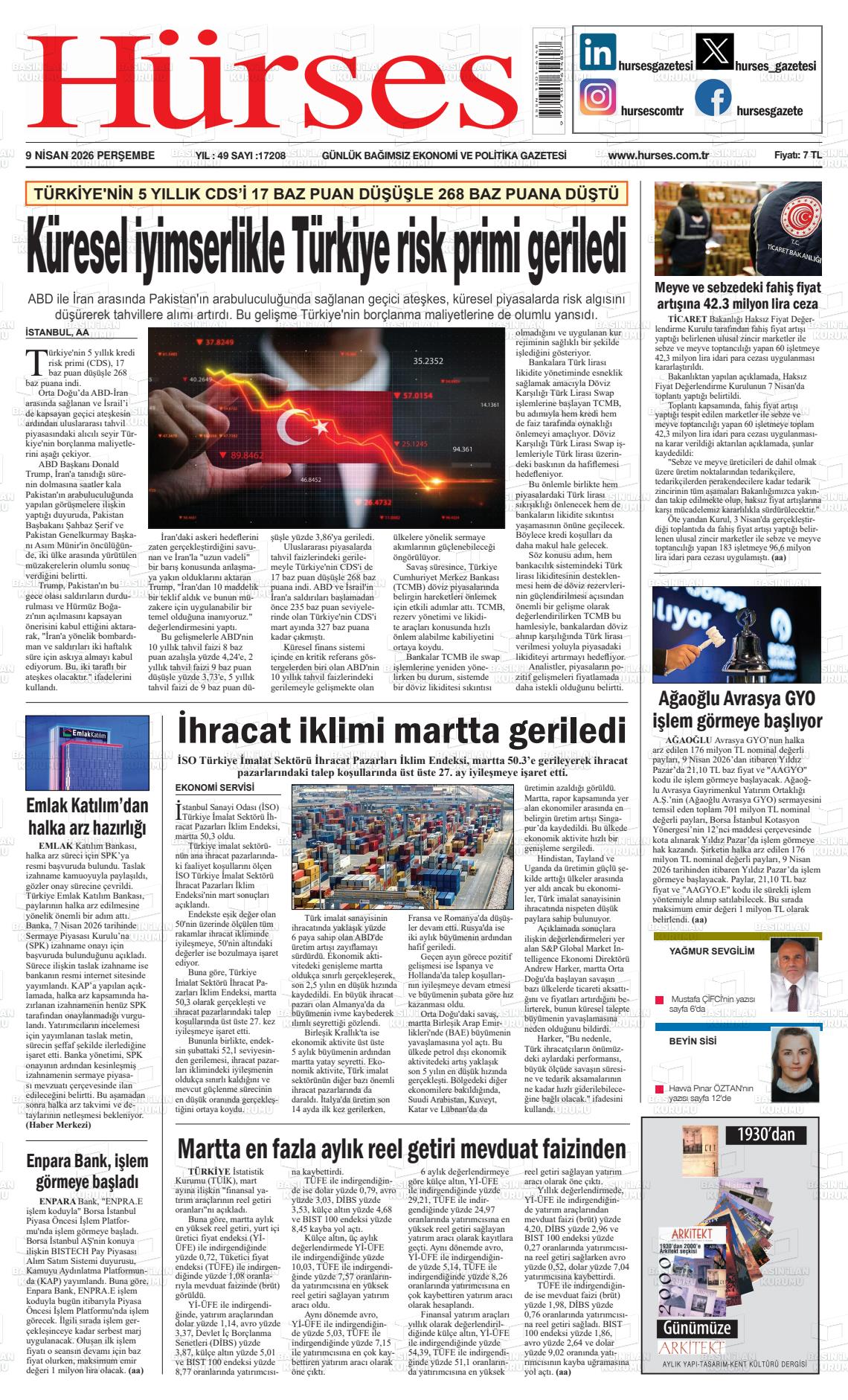 Hürses Gazetesi 09.04.2026