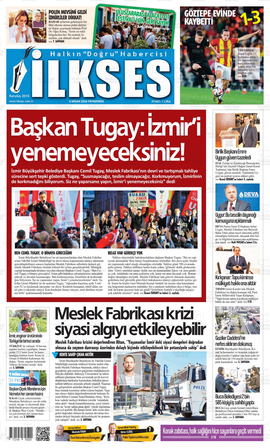 Izmir Ilkses 09.04.2026