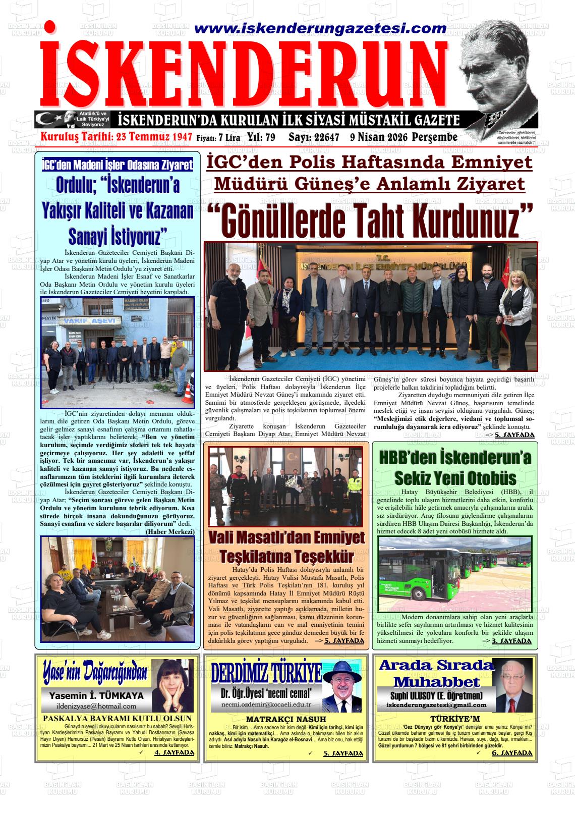 Hatay Iskenderun 09.04.2026