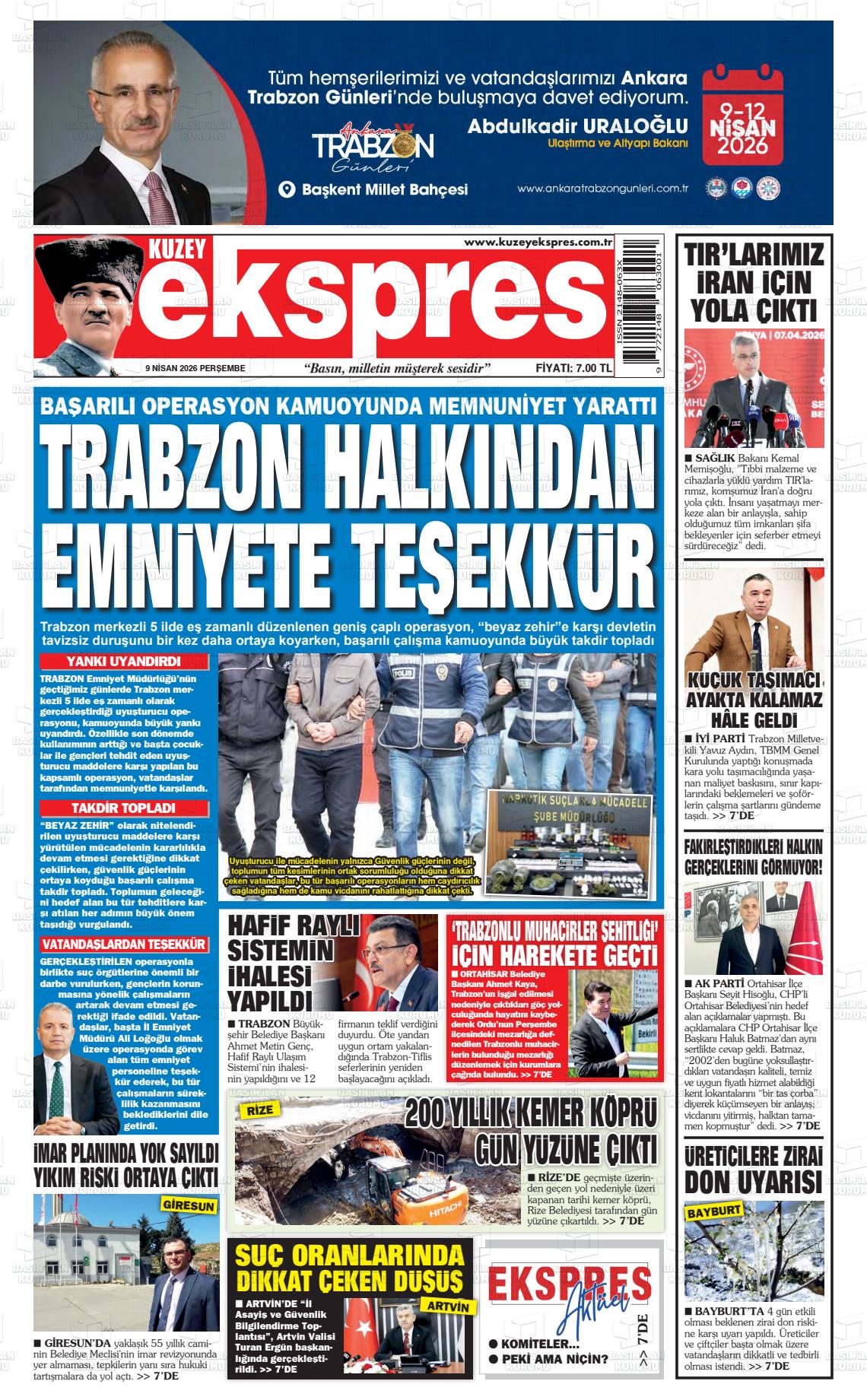 Trabzon Kuzeyekspres 09.04.2026