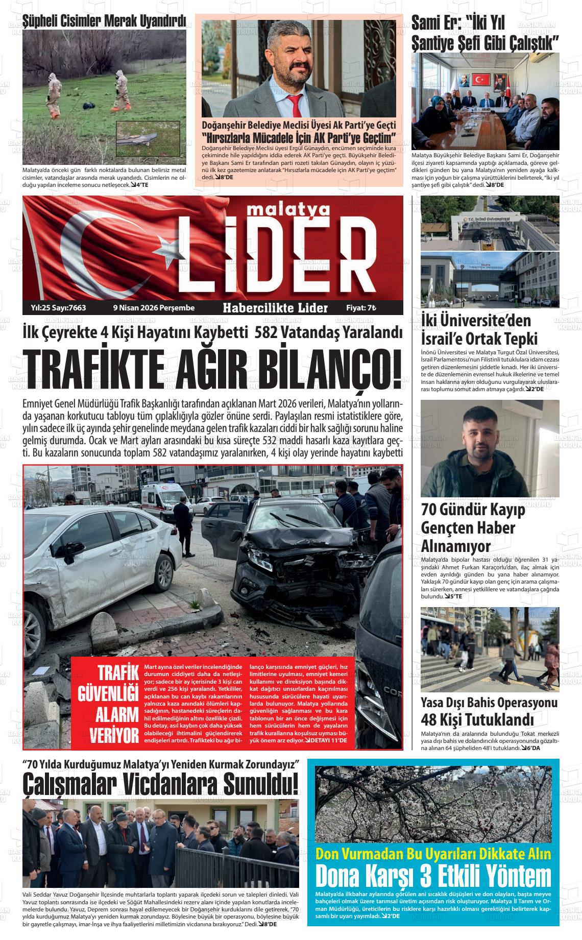 Malatya Sonsoz 09.04.2026