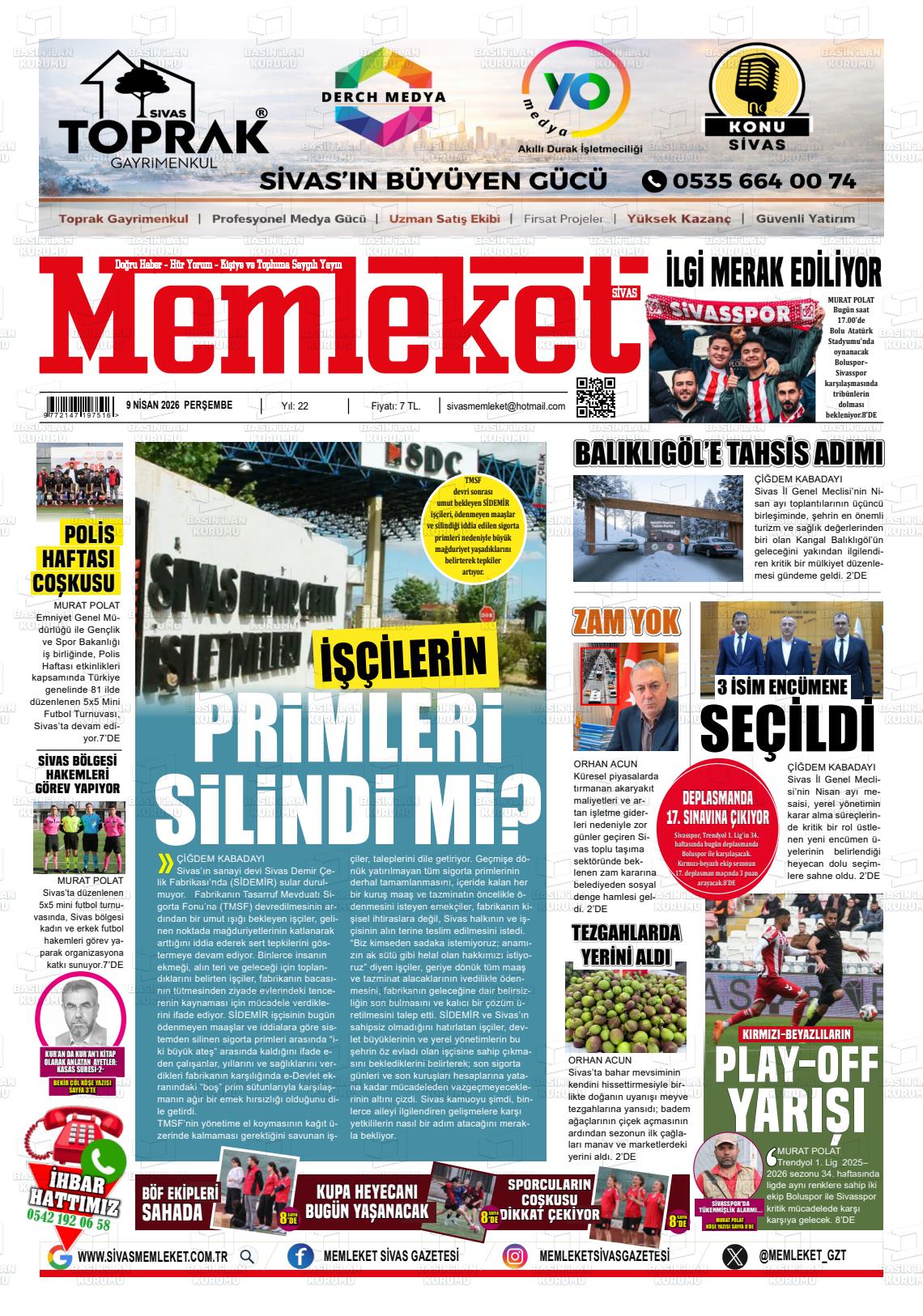 Sivas Memleket 09.04.2026