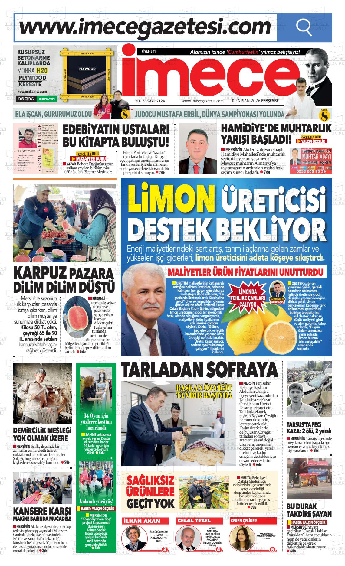 Mersin Imece 09.04.2026