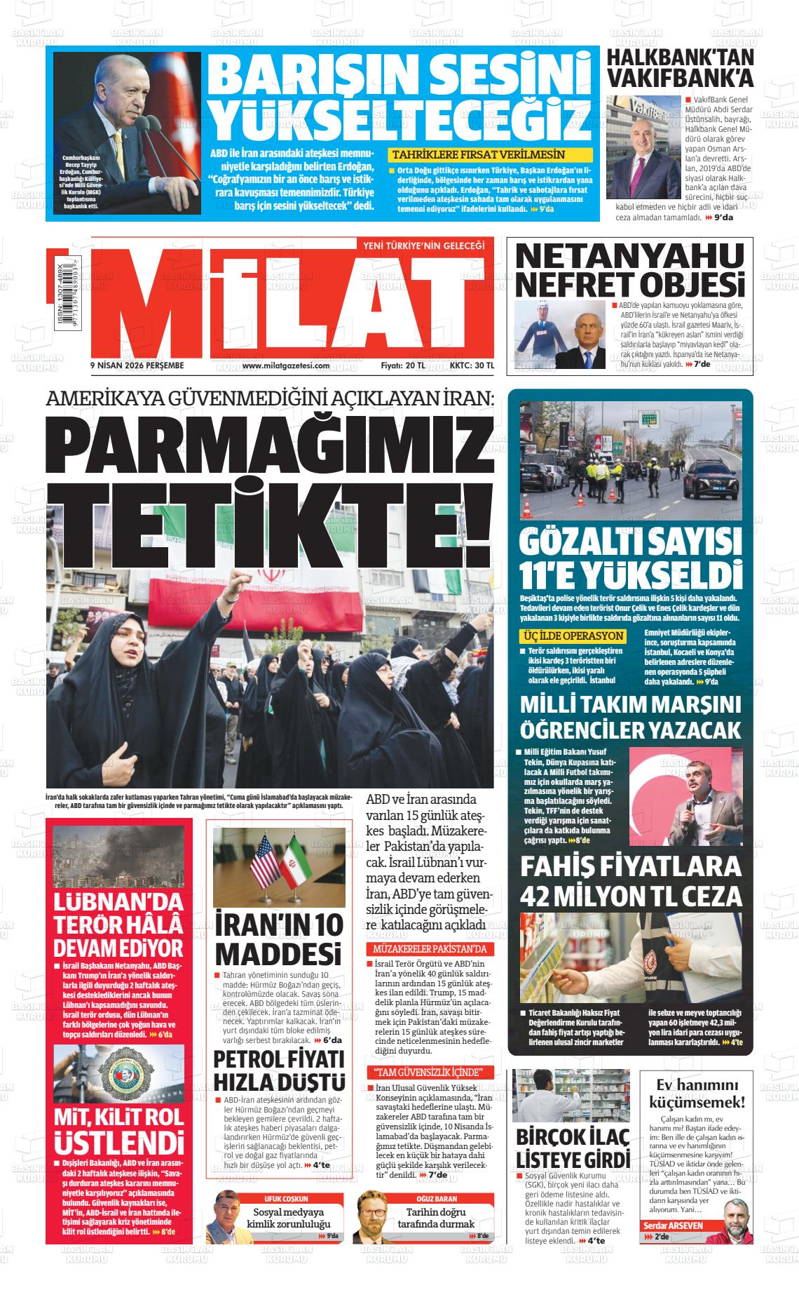 Milat Gazetesi 09.04.2026