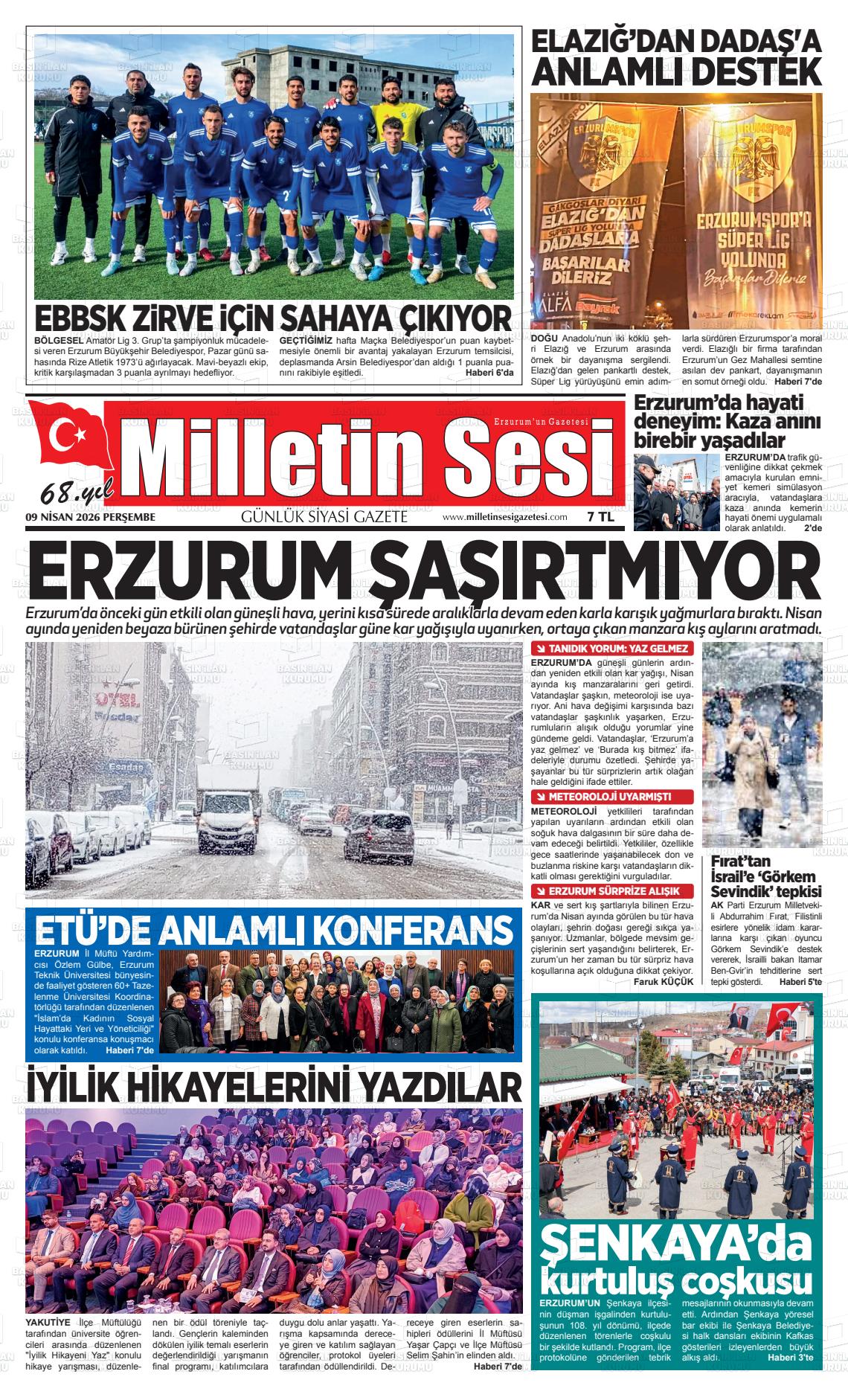 Erzurum Milletinsesi 09.04.2026