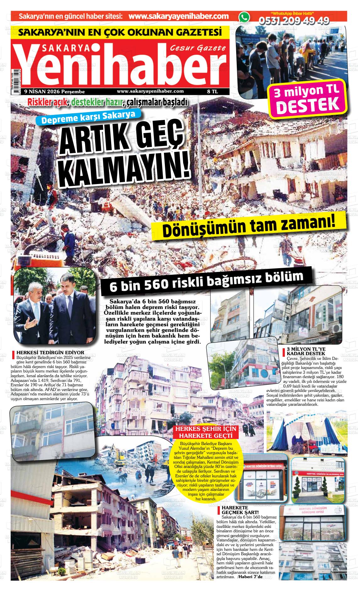 Sakarya Yenihaber 09.04.2026