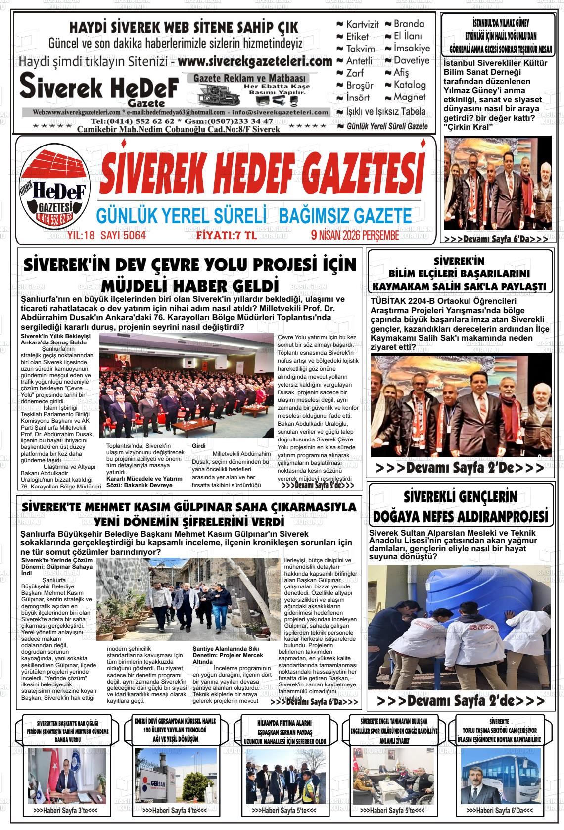 Sanliurfa Siverekhedef 09.04.2026
