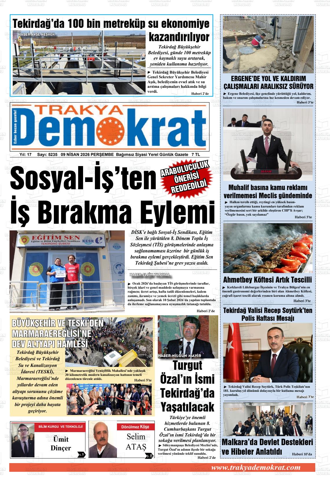 Tekirdag Trakyademokrat 09.04.2026