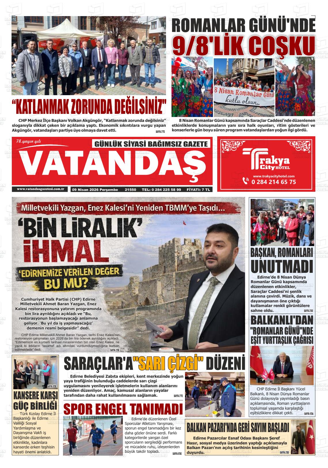 Edirne Vatandas 09.04.2026