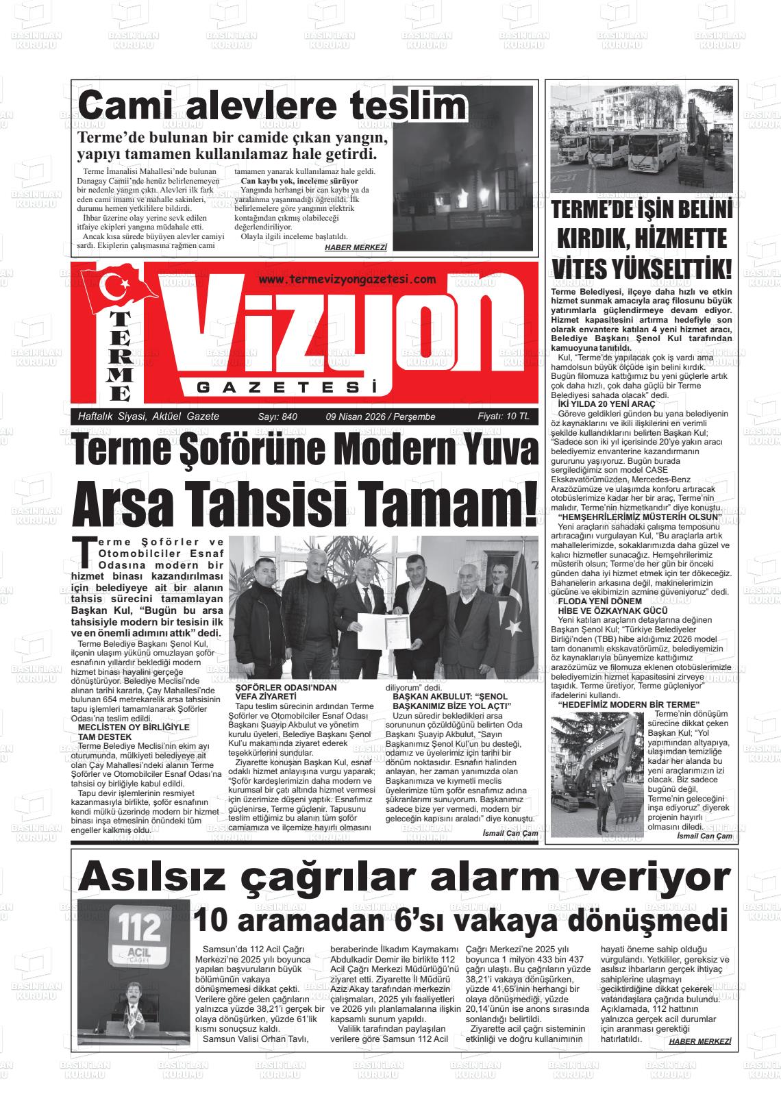 Samsun Vizyonterme 09.04.2026