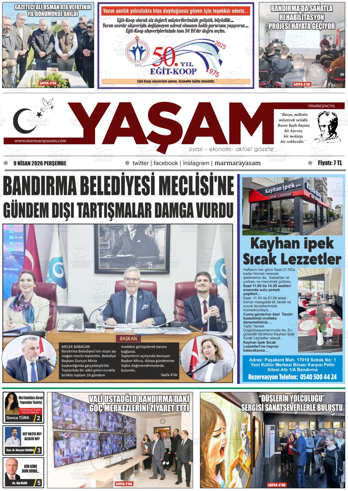 Canakkale Yasam 09.04.2026
