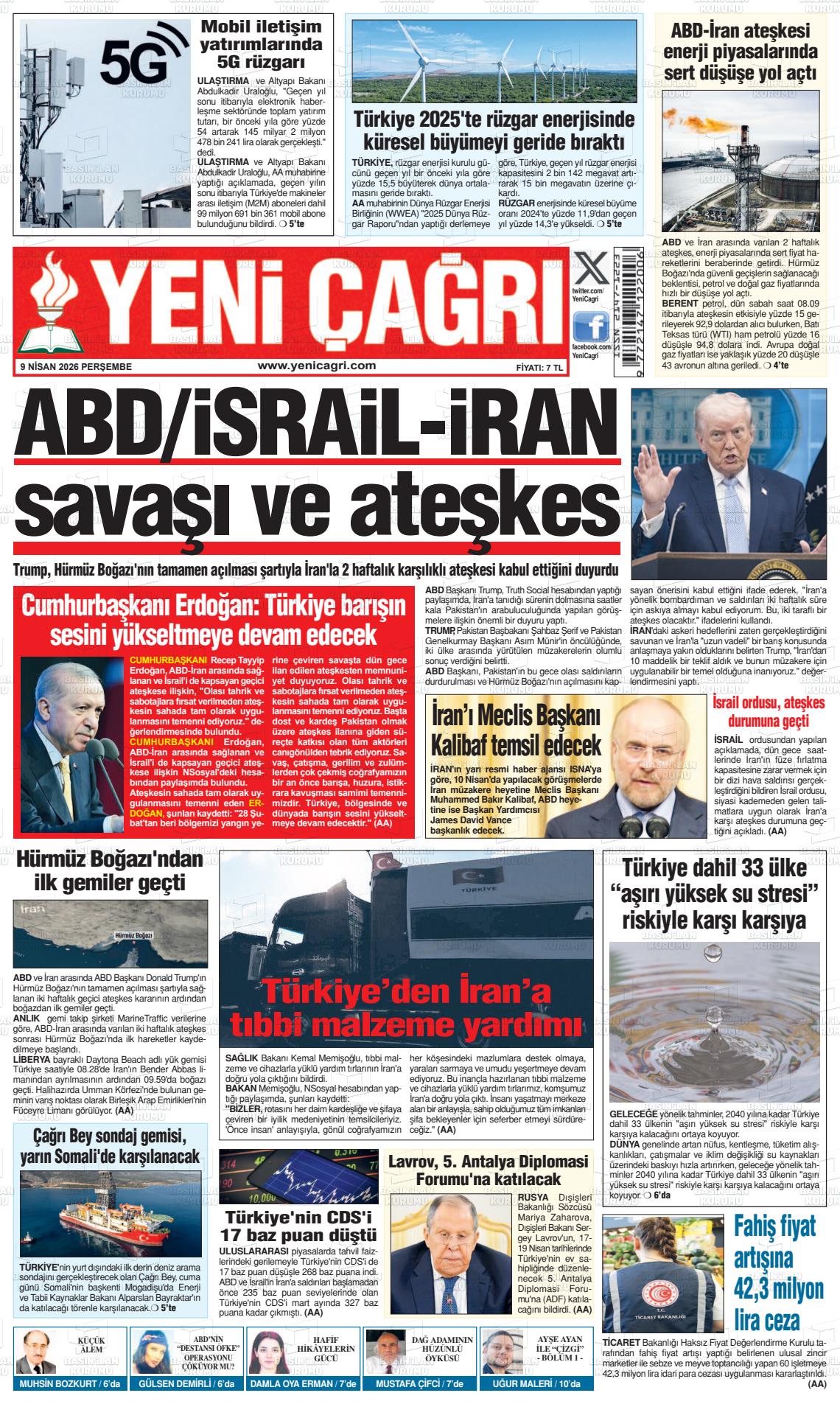 Istanbul Yenicagri 09.04.2026