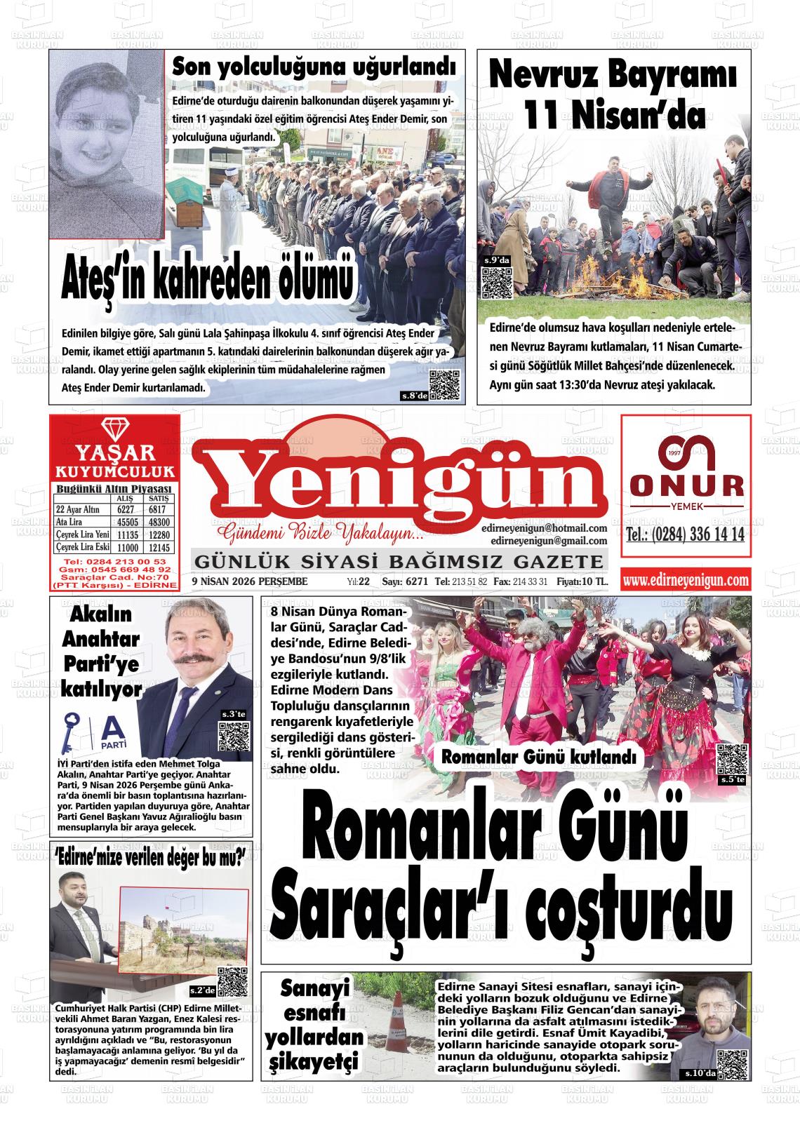 Izmir Yenigun 09.04.2026