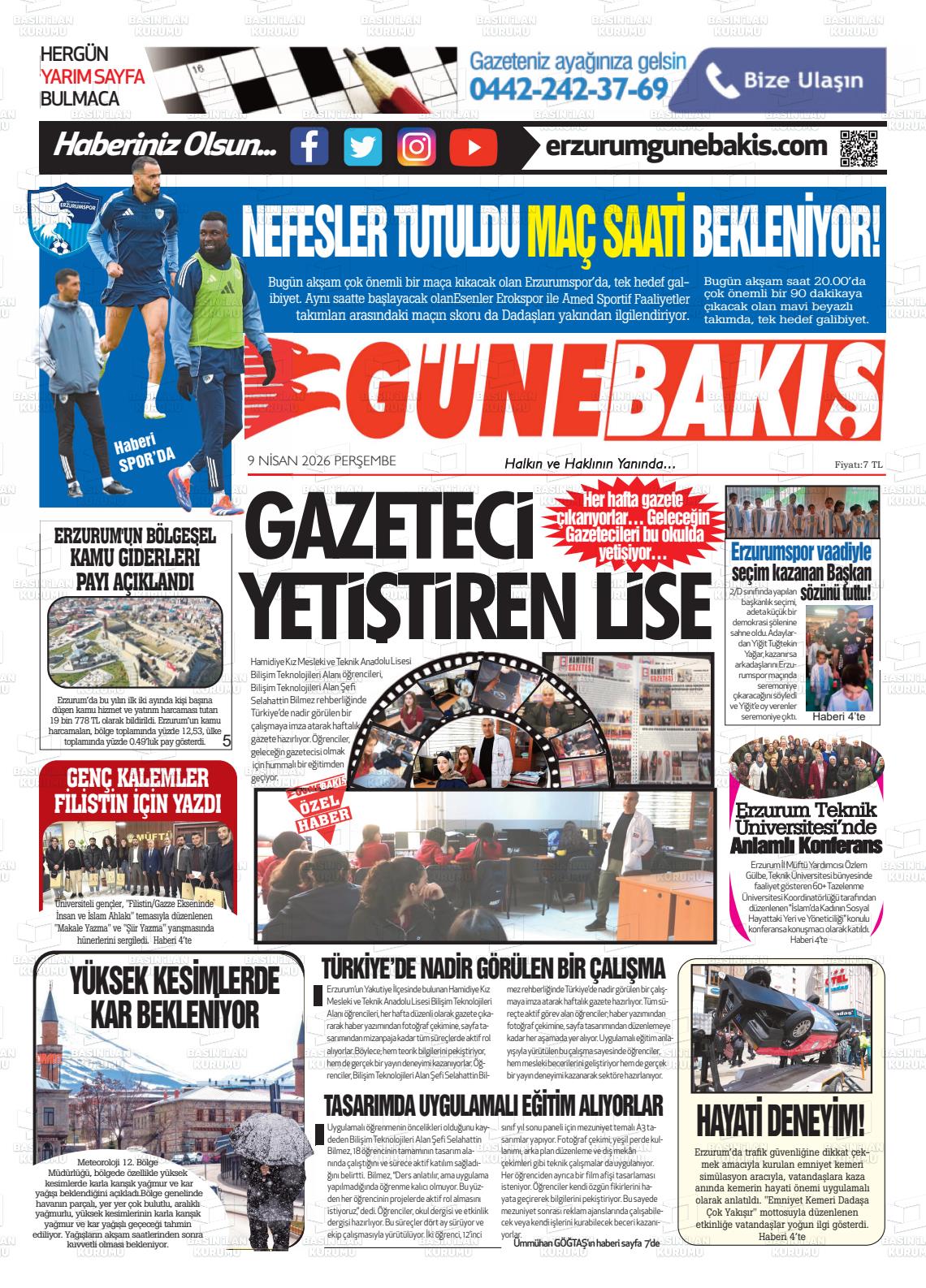 Erzurum Yenikusak 09.04.2026