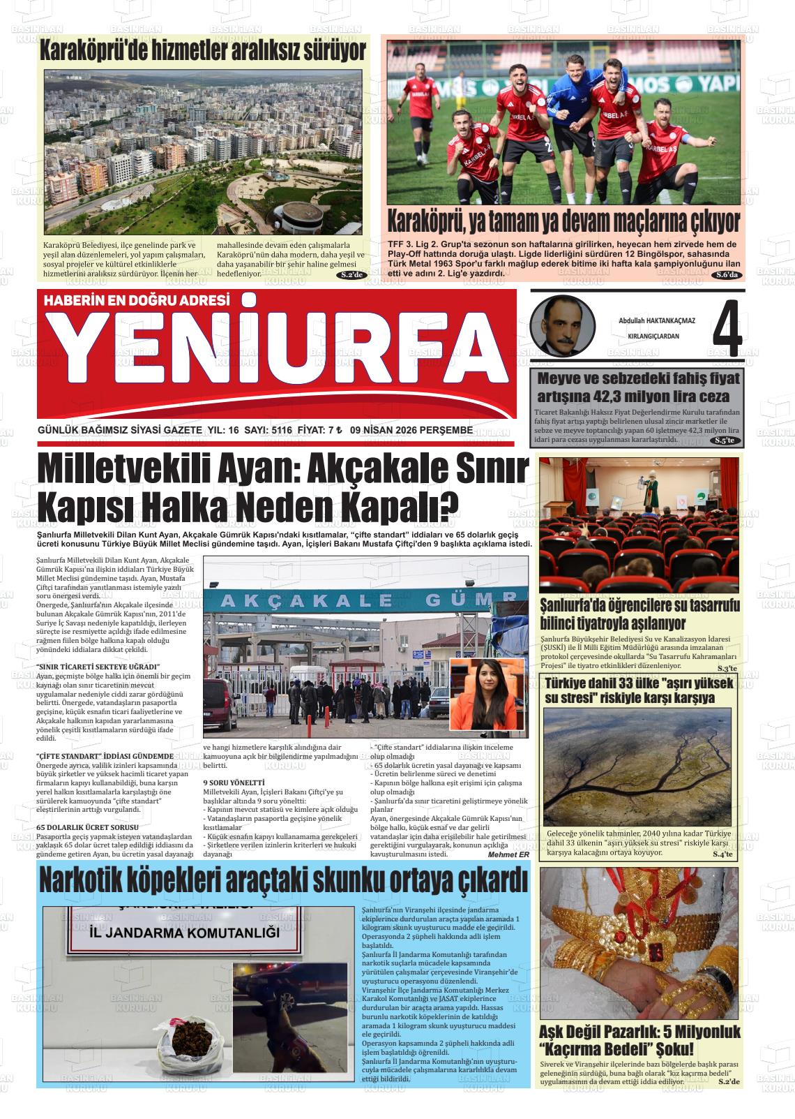 Sanliurfa Yeniurfa 09.04.2026