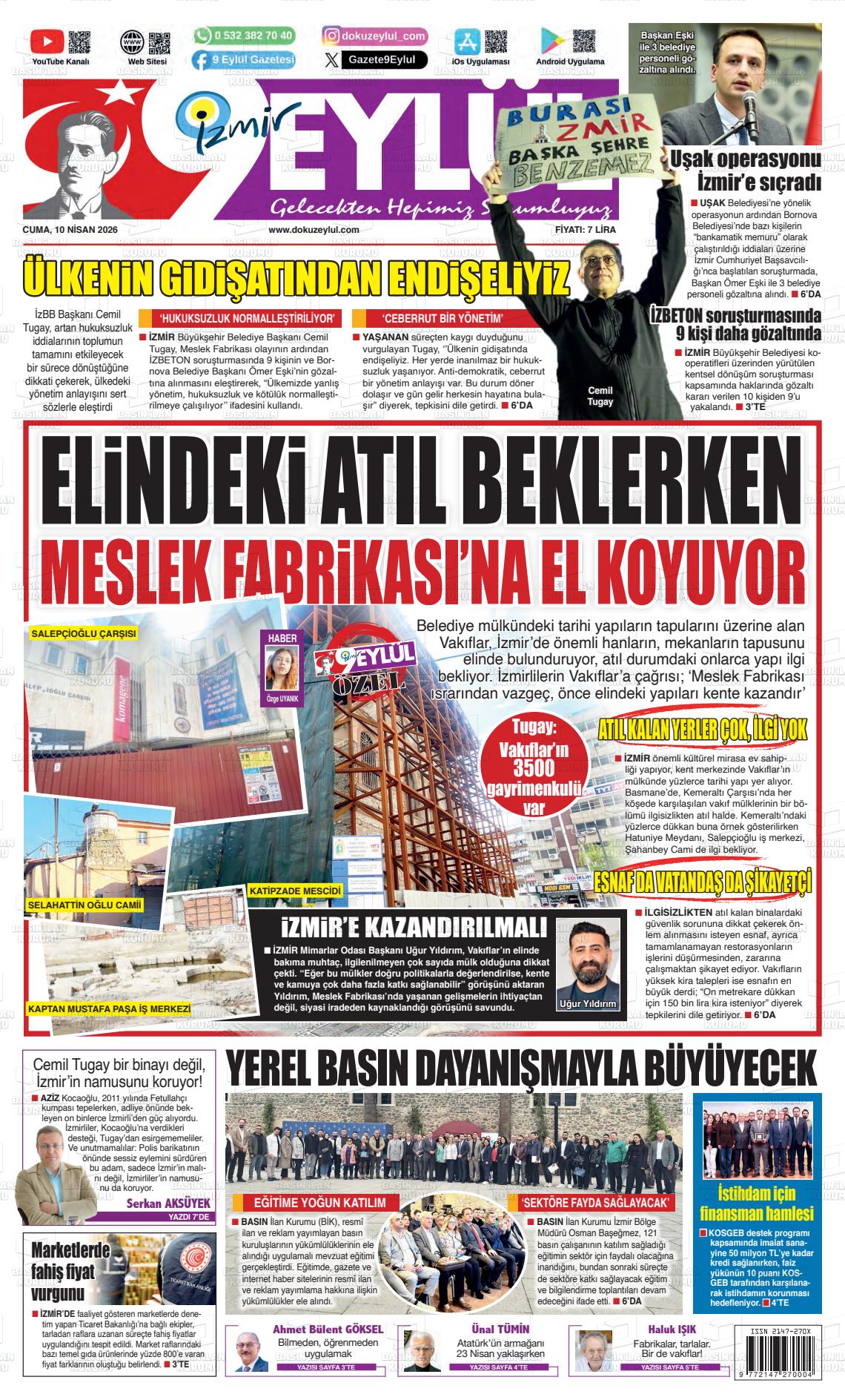 Izmir 9 Eylul 10.04.2026