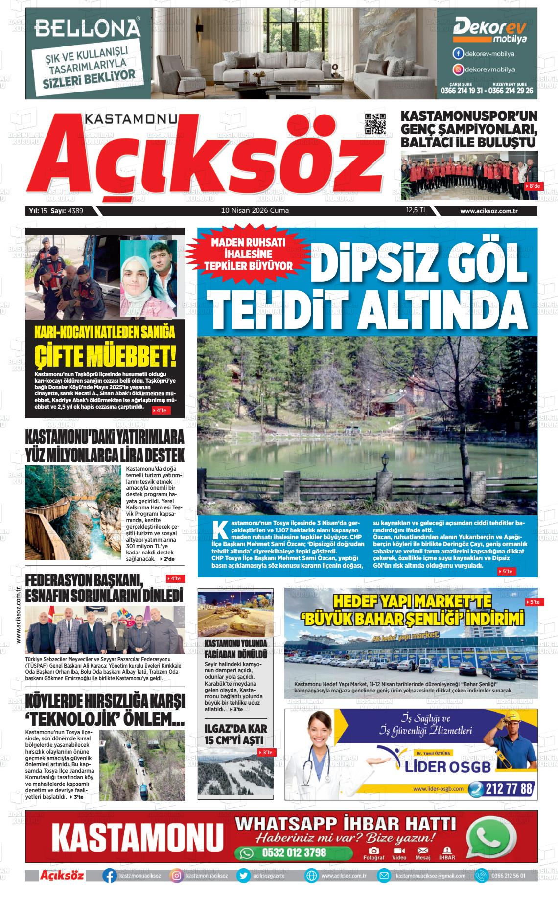 Kastamonu Aciksoz 10.04.2026