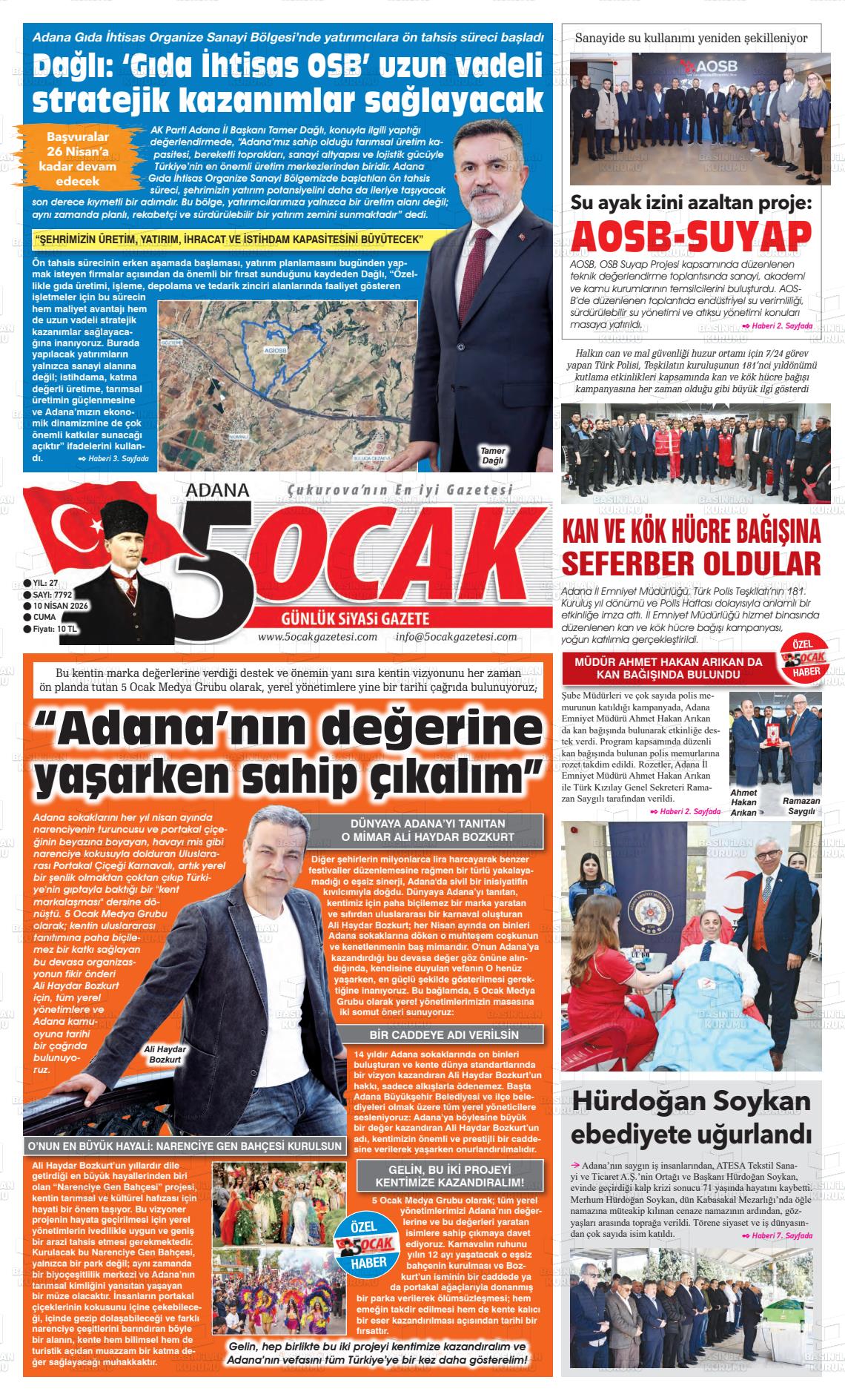 Adana 5 Ocak 10.04.2026