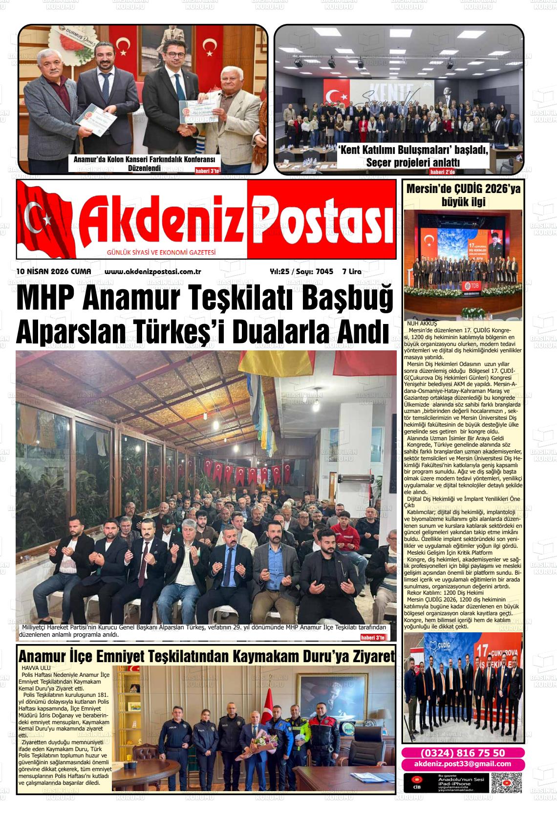 Mersin Akdenizpostasi 10.04.2026