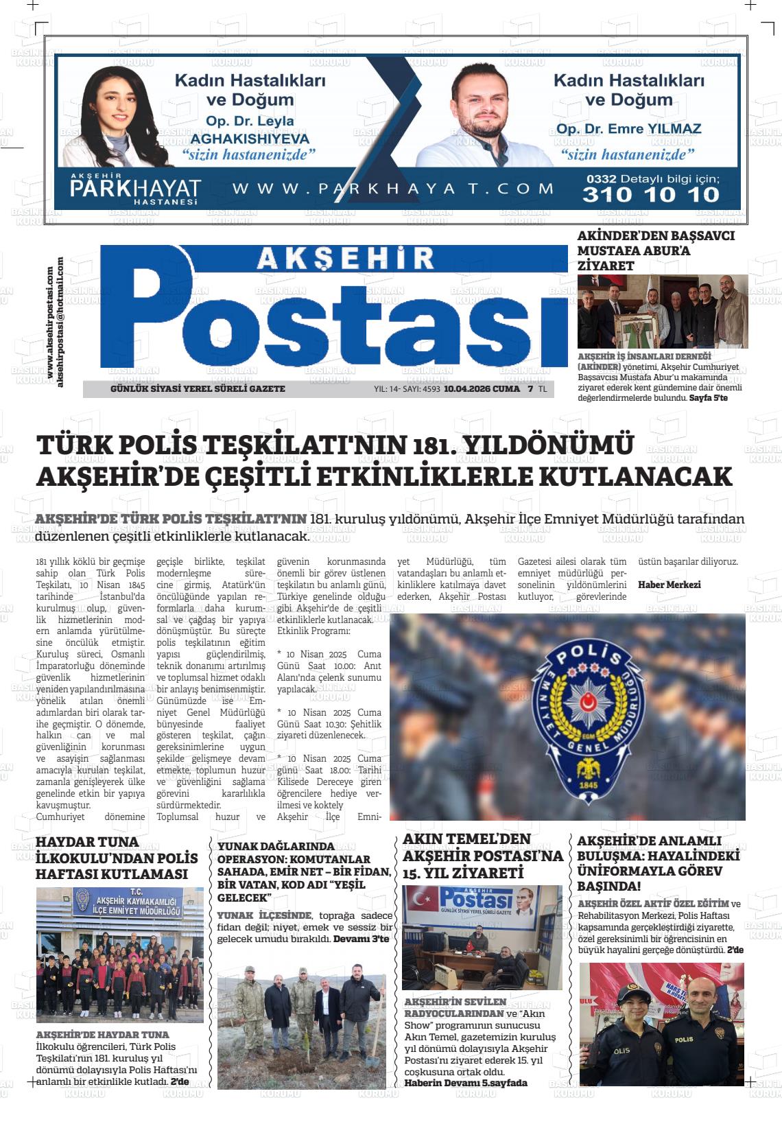 Konya Aksehirpostasi 10.04.2026