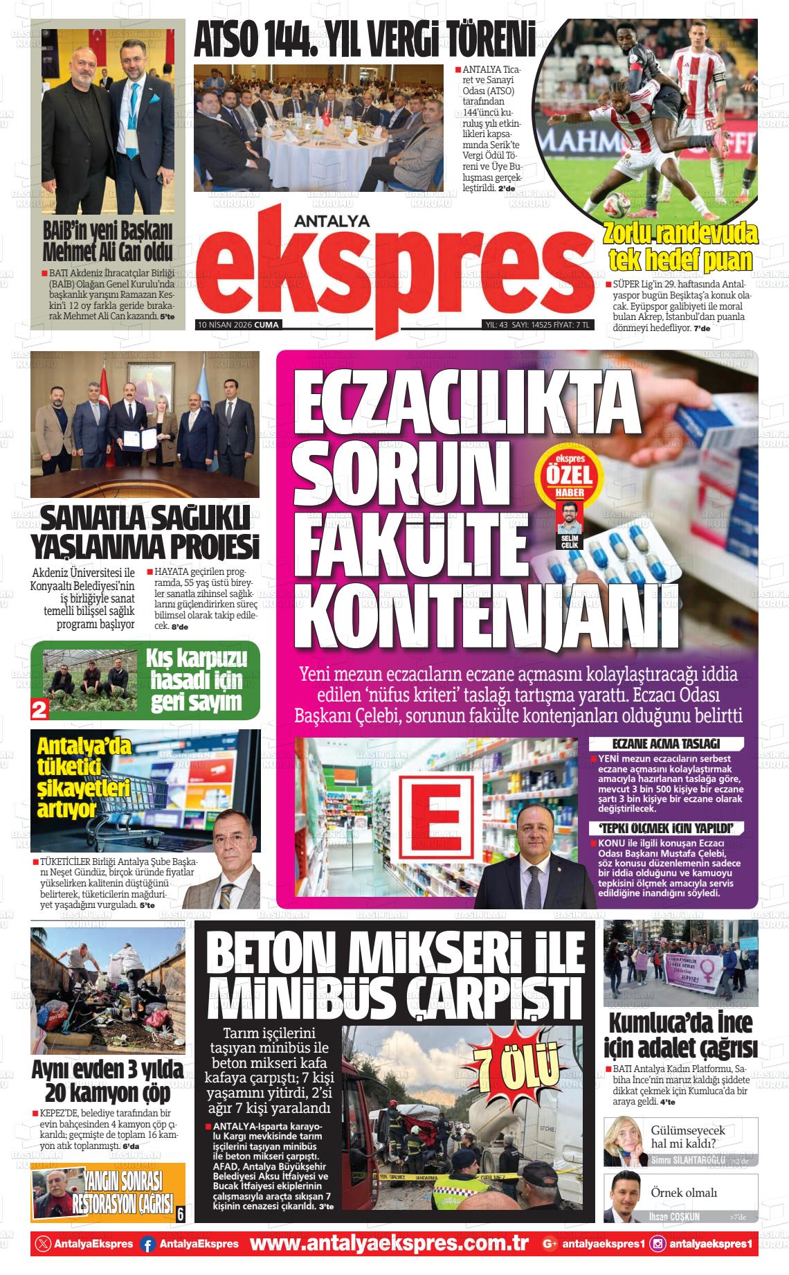 Antalya Ekspres 10.04.2026