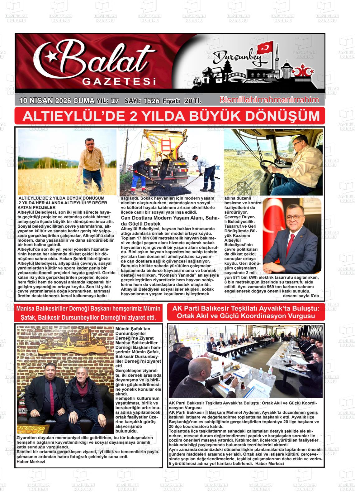 Balikesir Balat 10.04.2026