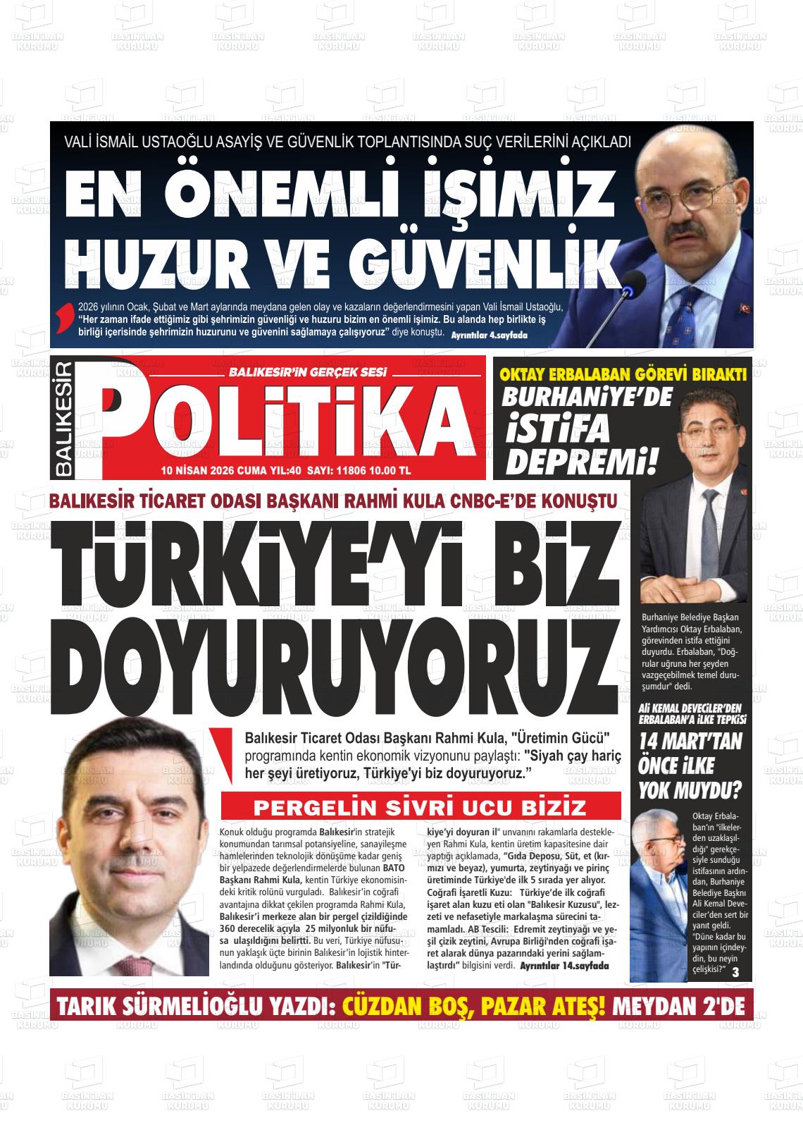 Balikesir Politika 10.04.2026