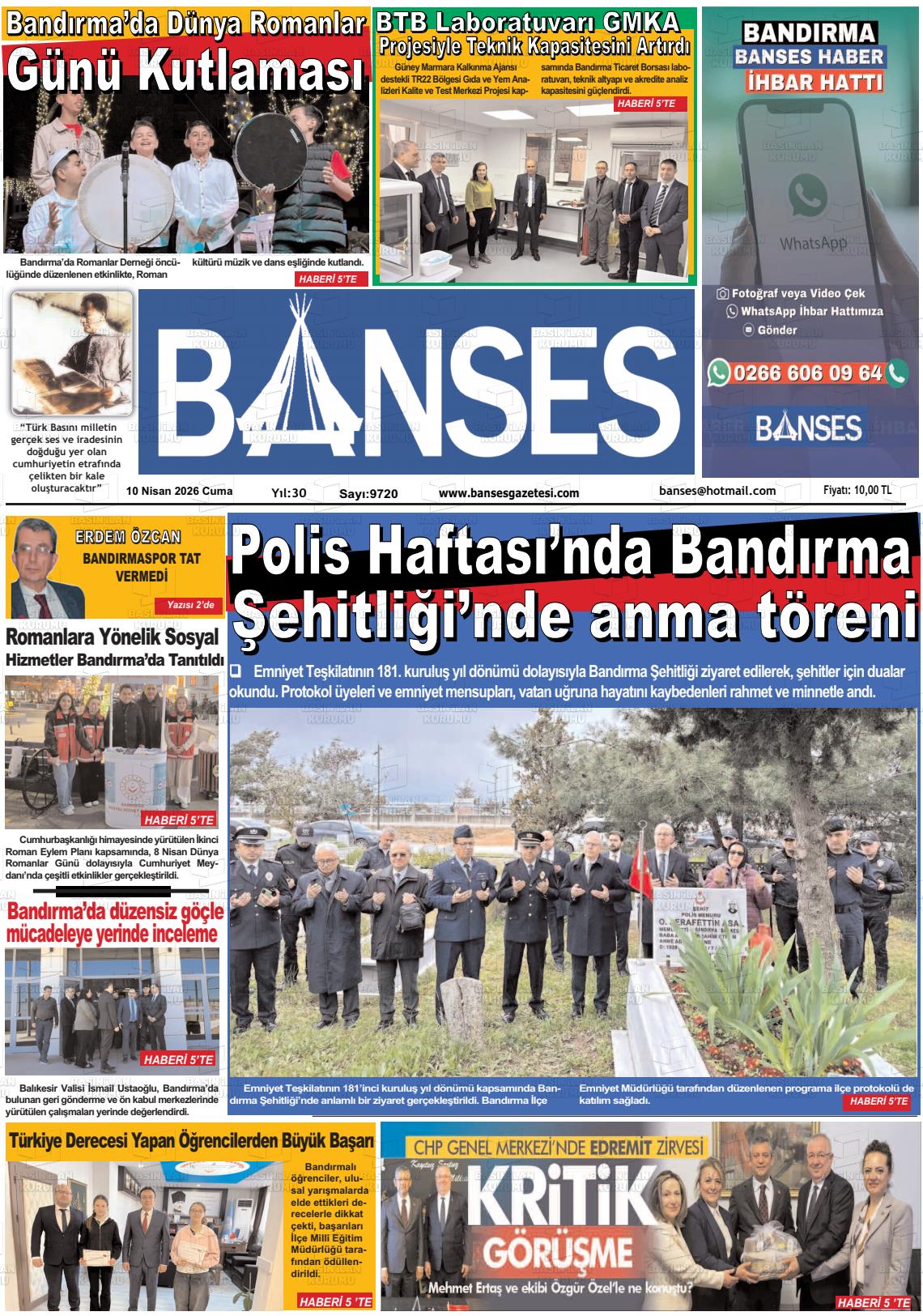 Balikesir Banses 10.04.2026