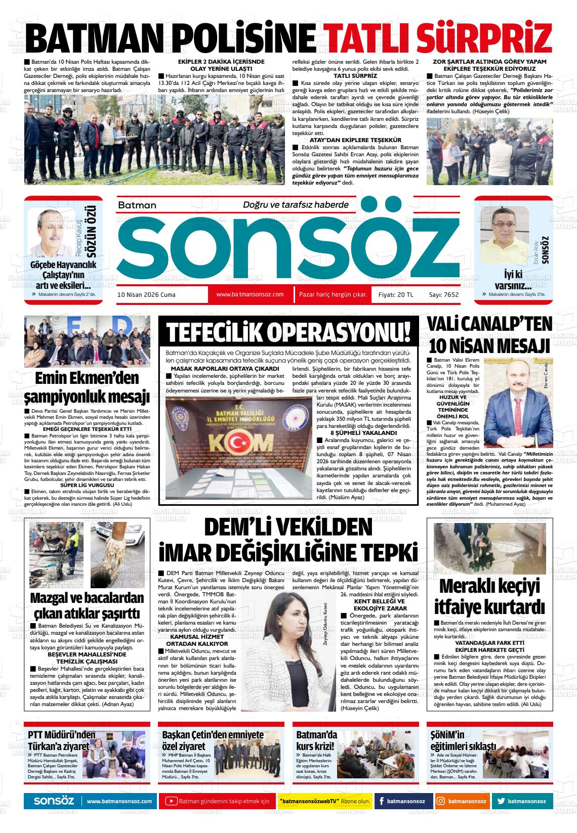 Batman Sonsoz 10.04.2026