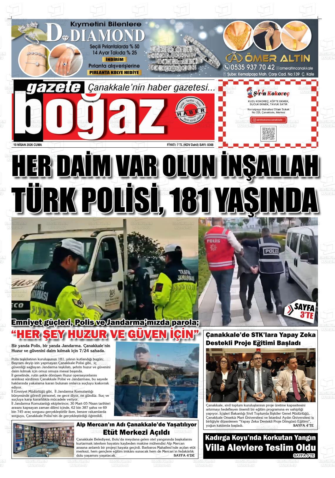 Canakkale Bogaz 10.04.2026