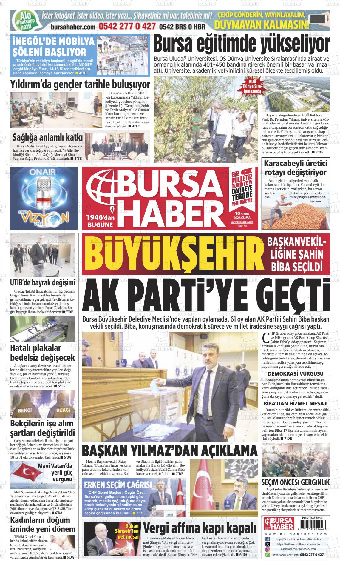 Bursa Haber 10.04.2026