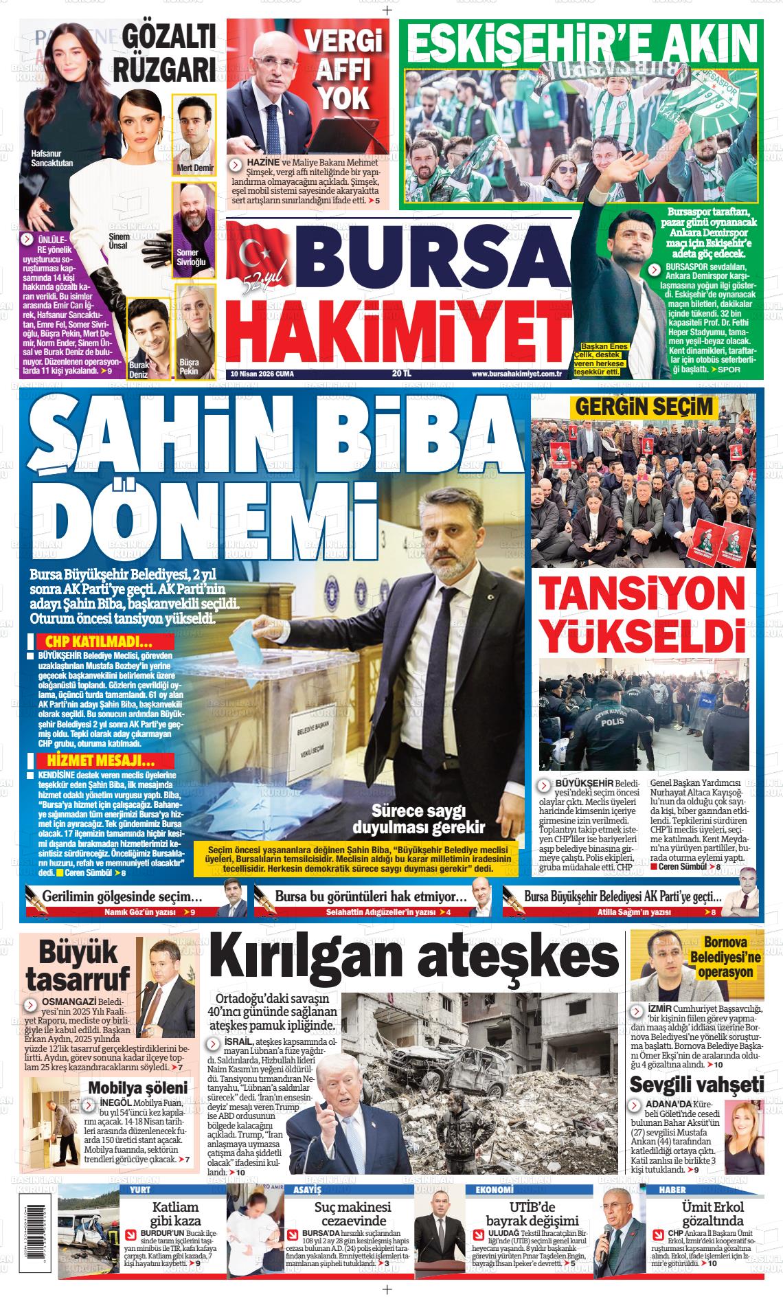 Bursa Hakimiyet 10.04.2026