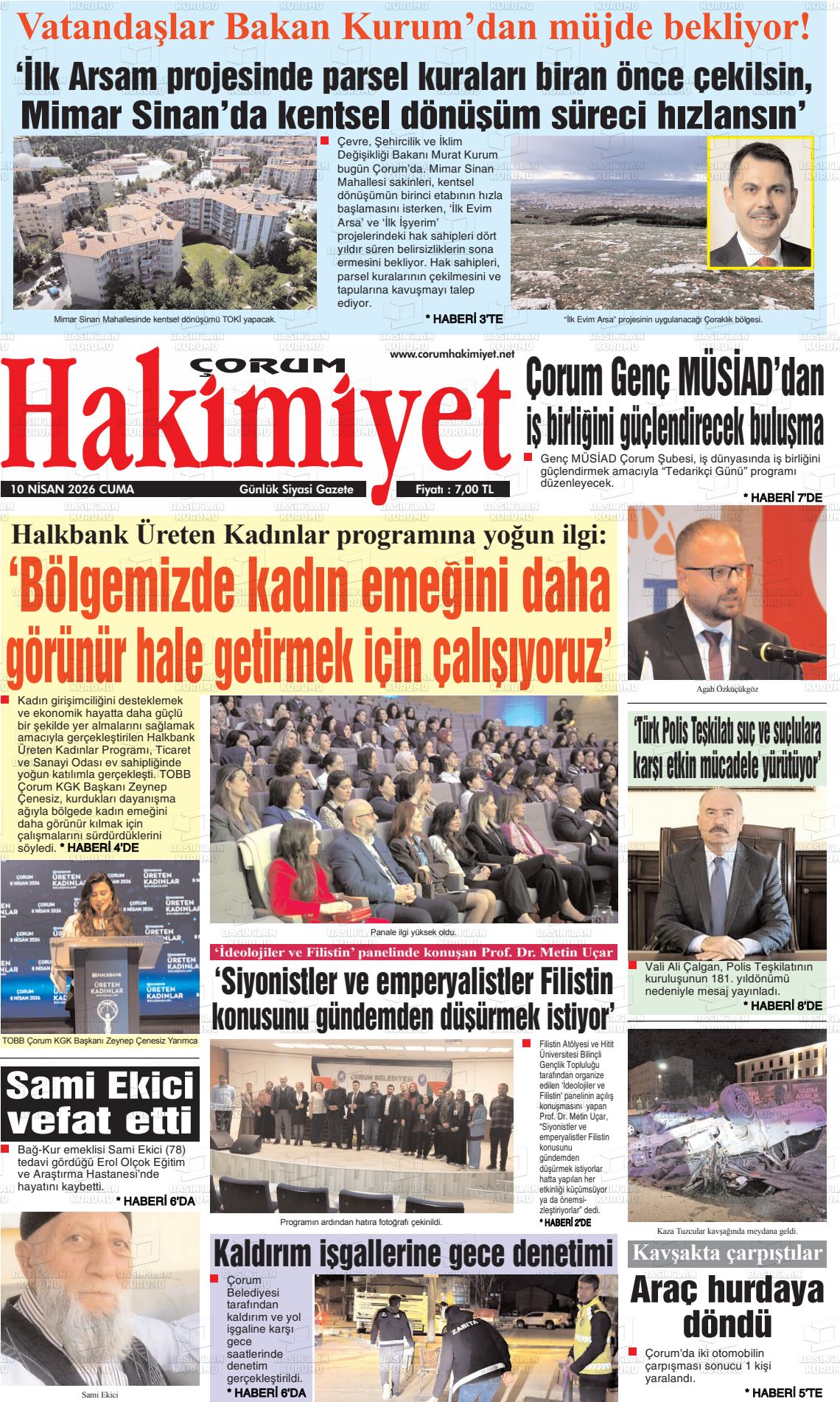 Corum Hakimiyet 10.04.2026