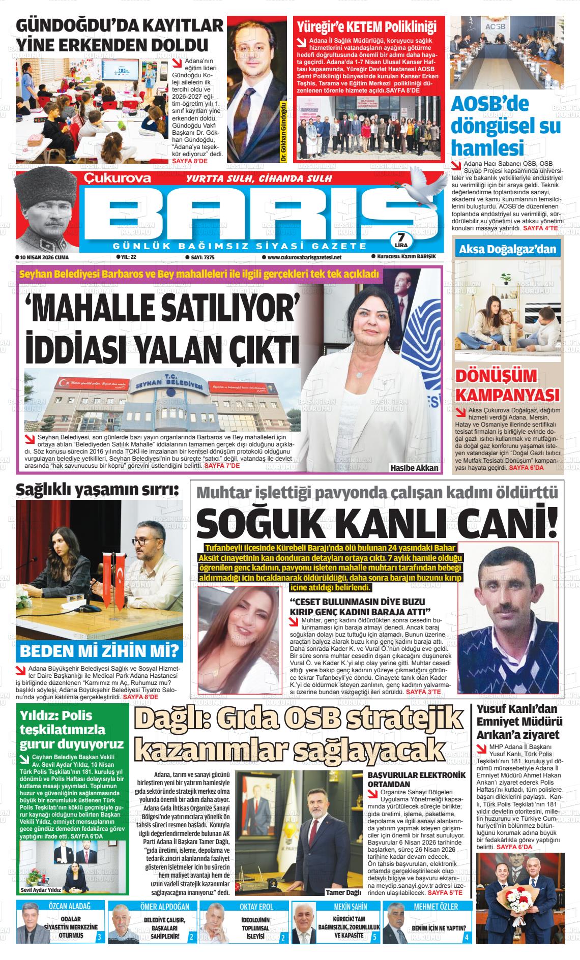 Adana Cukurovabaris 10.04.2026