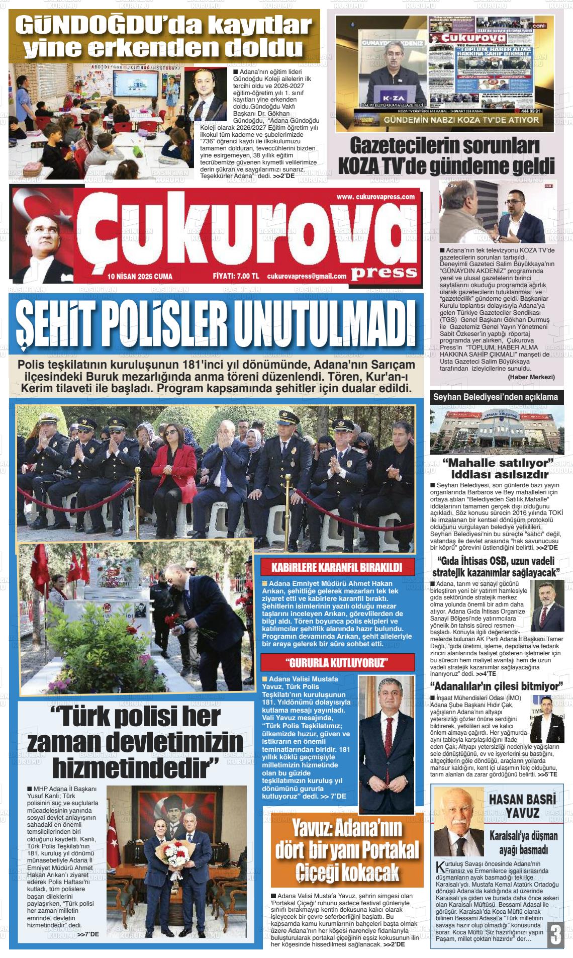 Adana Cukurovapress 10.04.2026