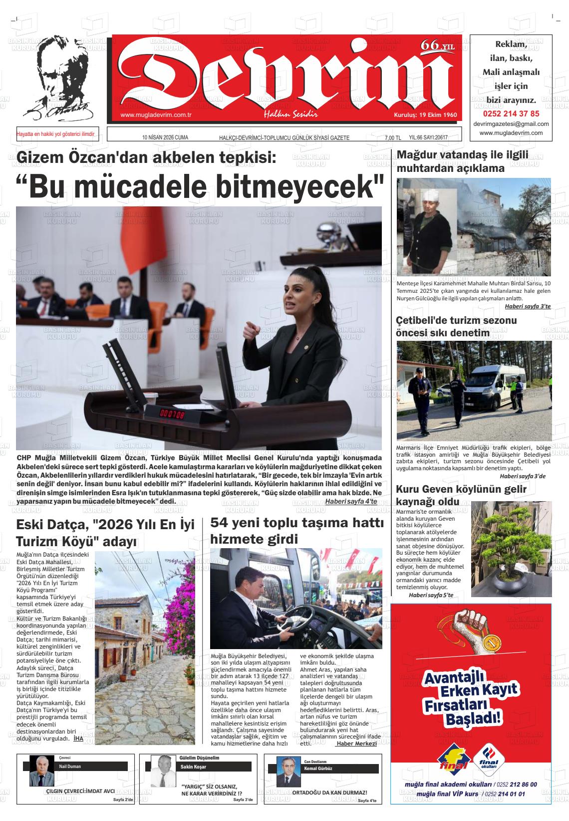 Tekirdag Devrim 10.04.2026