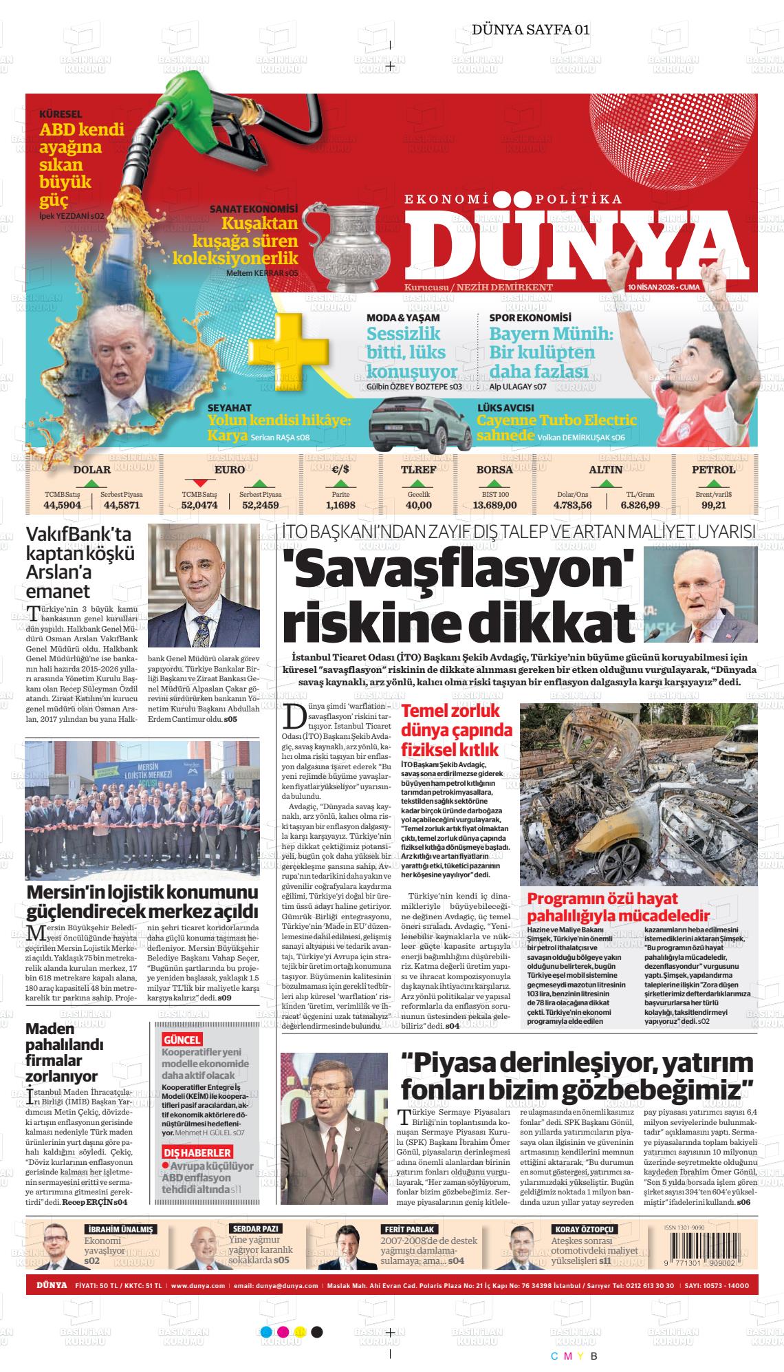 Dünya Gazetesi 10.04.2026